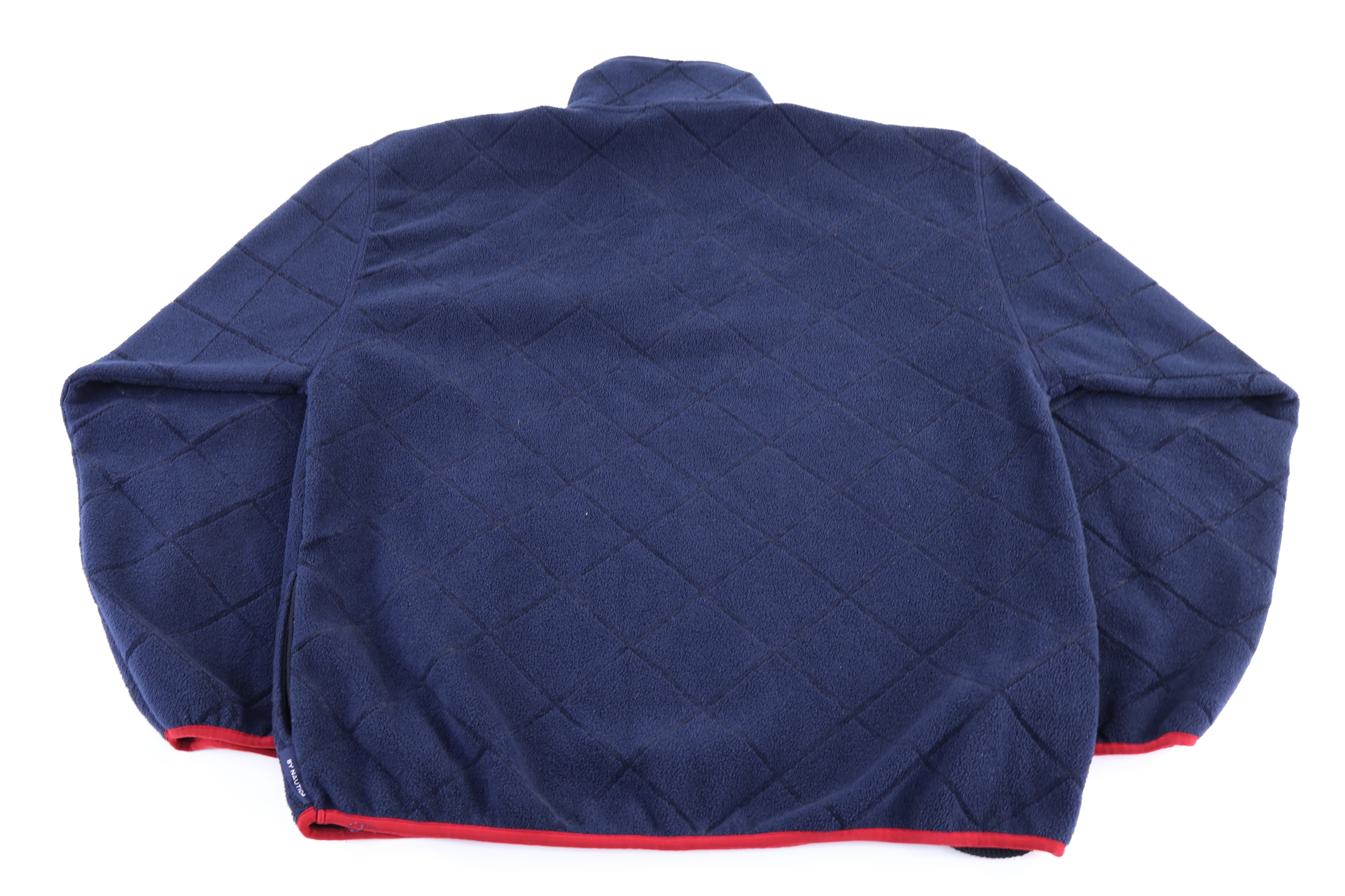 Nautica Embroidered Logo Blue Quarter Zip Pullover - Image 2