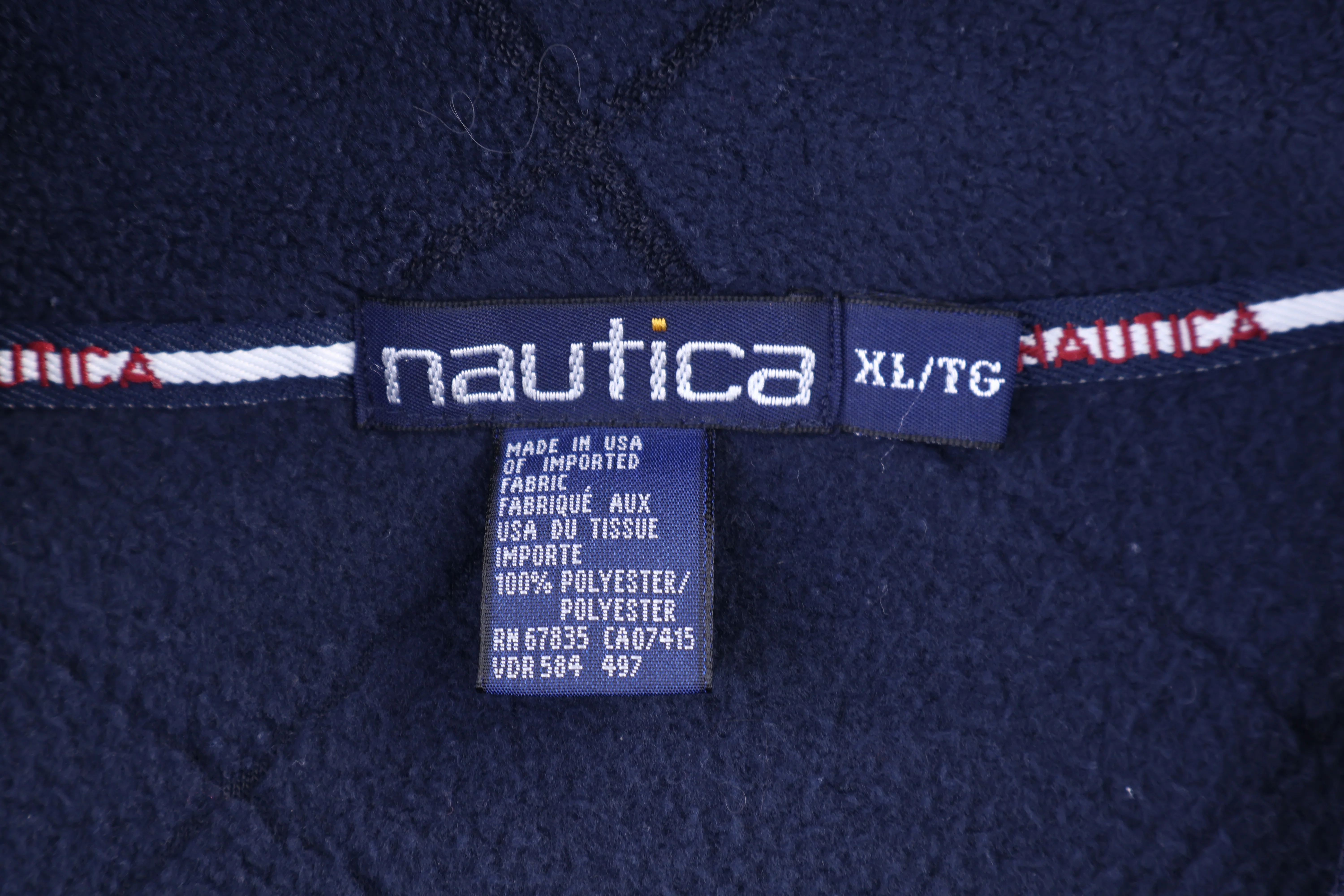 Nautica Embroidered Logo Blue Quarter Zip Pullover - Image 3