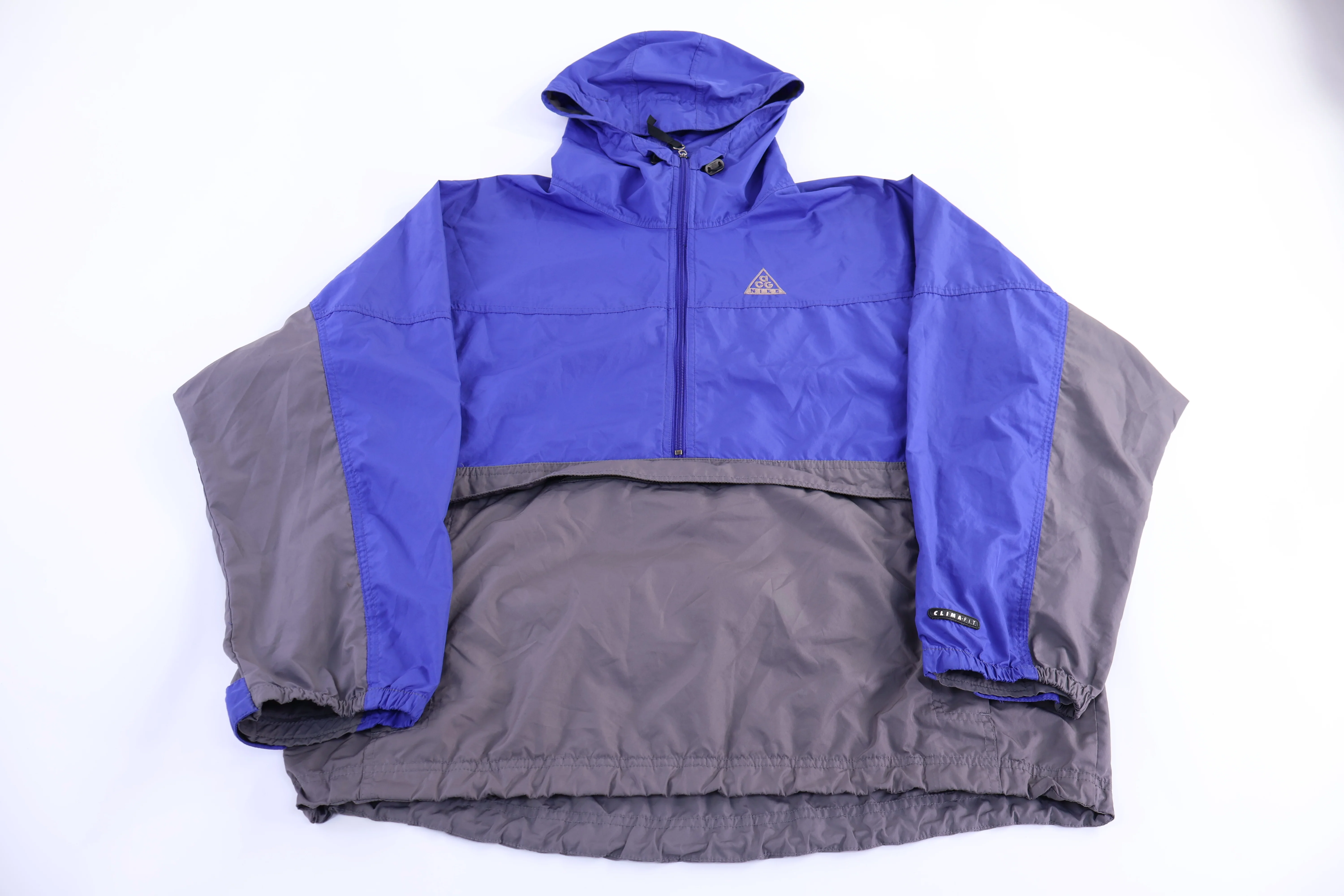 Nike ACG Grey & Blue Half Zip Windbreaker