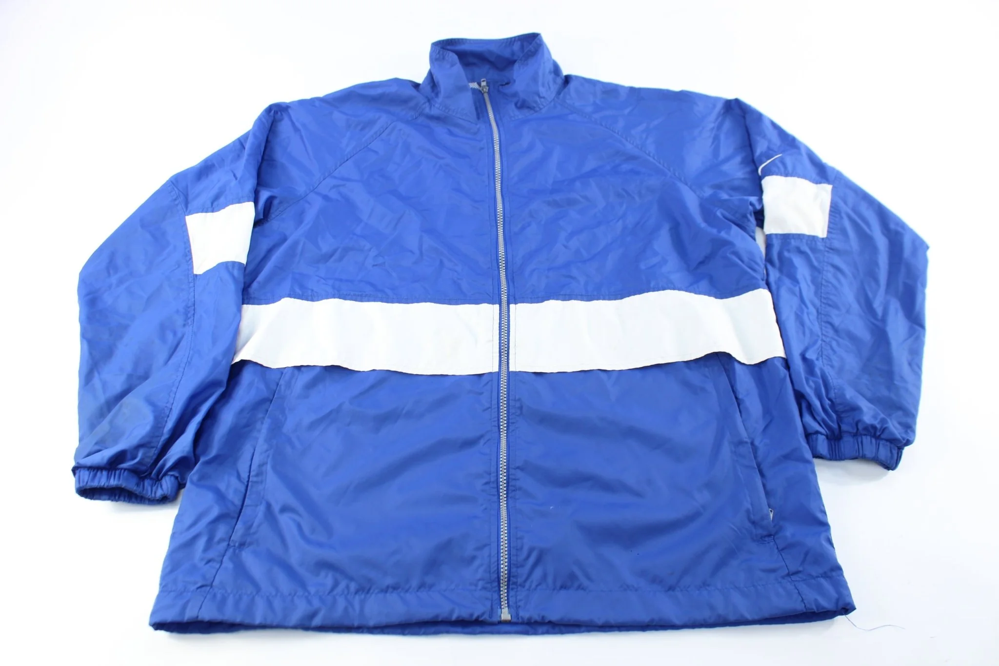 Nike Embroidered Logo Blue & White Zip Up Jacket
