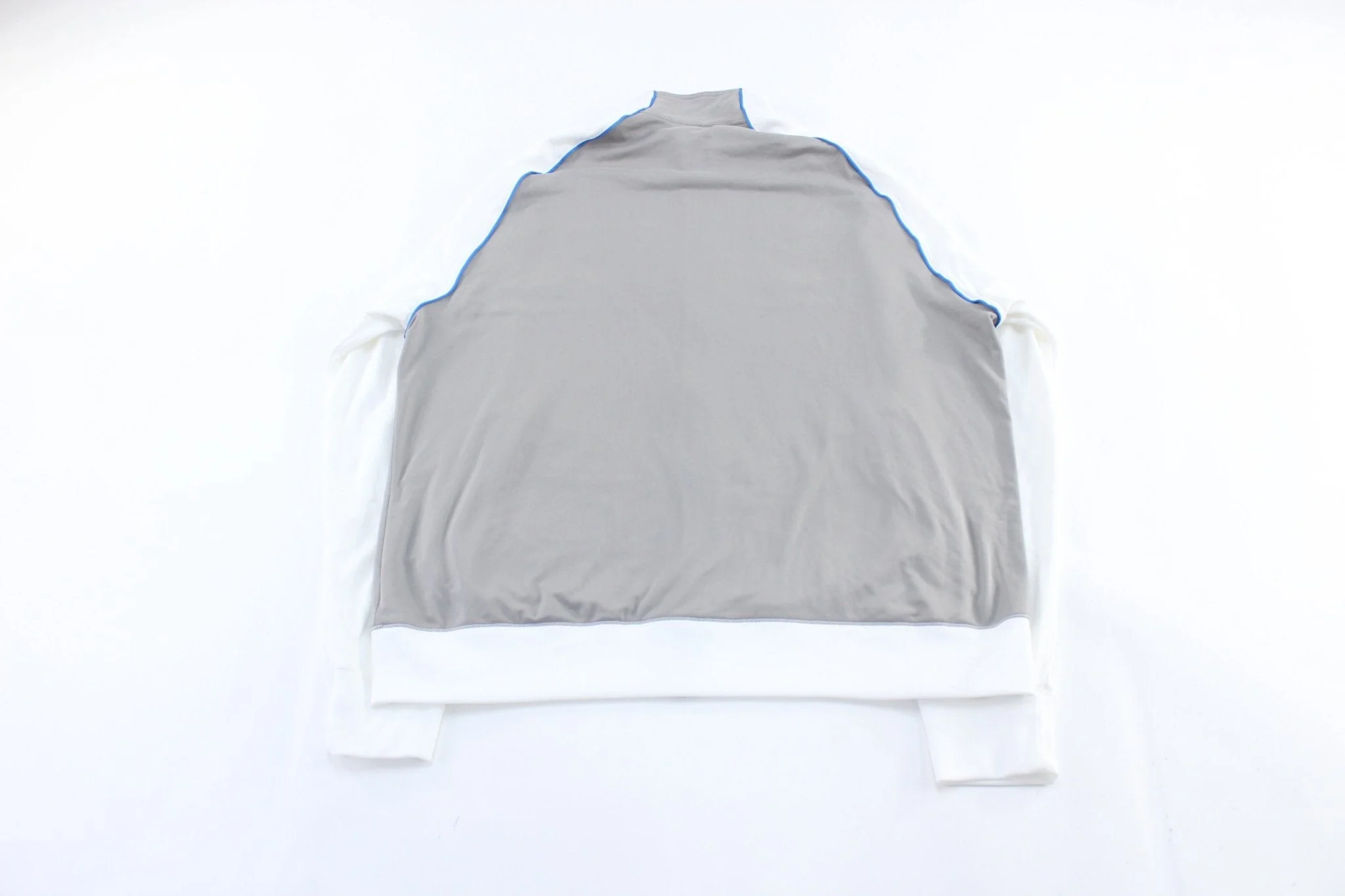 Nike Embroidered Logo Grey, Blue, & White Track Jacket - Image 2