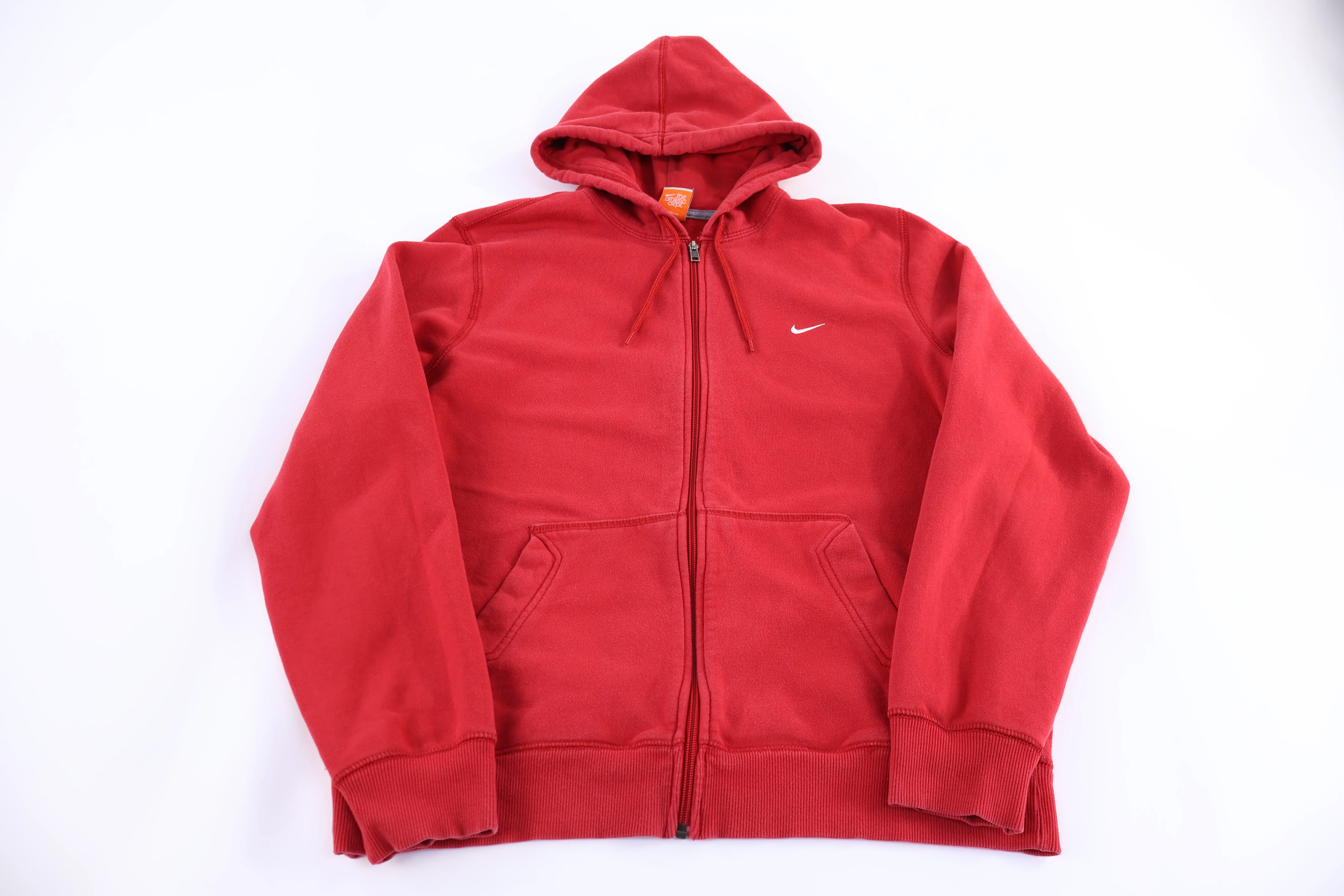 Nike Embroidered Logo Red Full Zip Hoodie