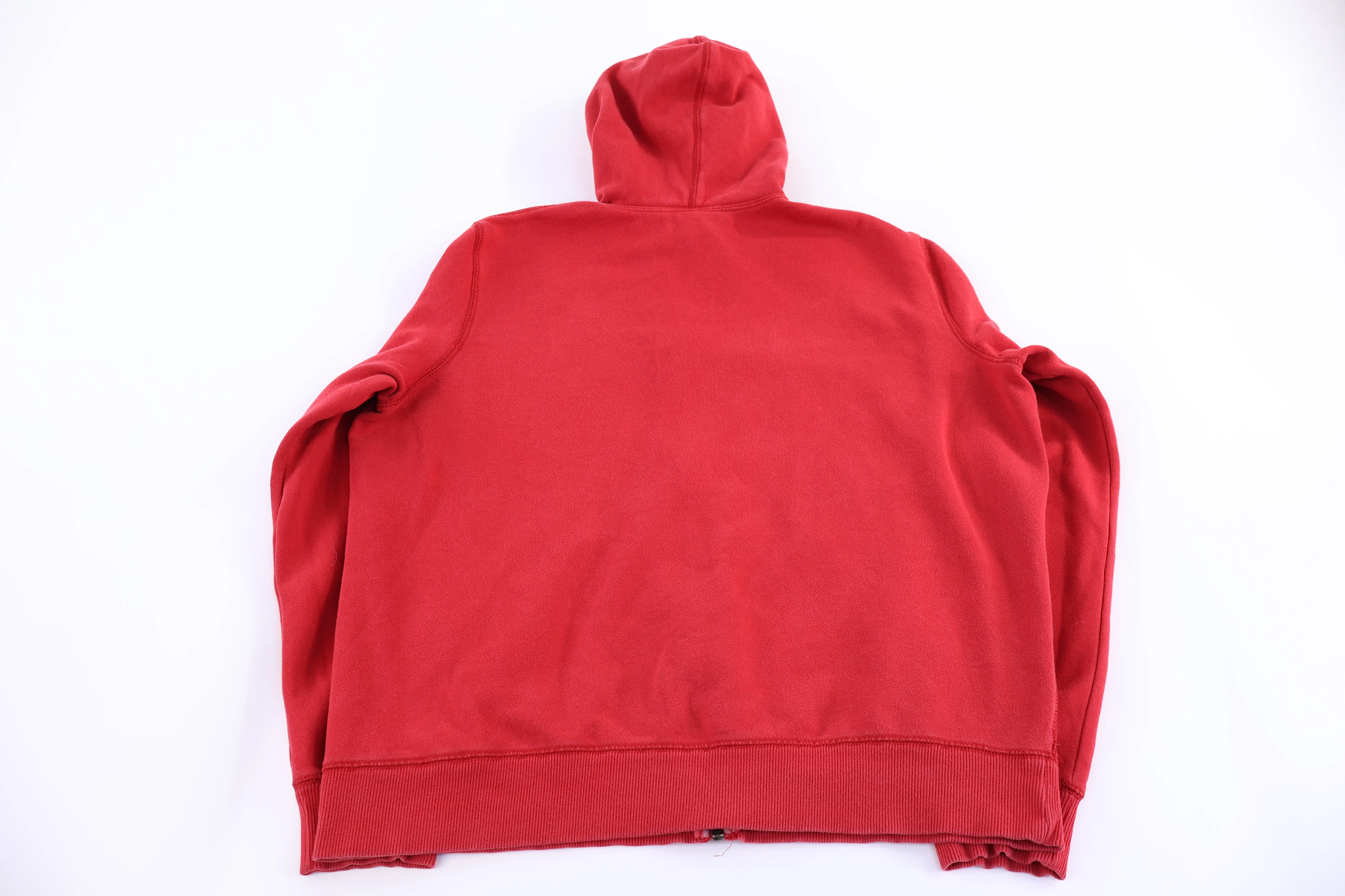 Nike Embroidered Logo Red Full Zip Hoodie - Image 2