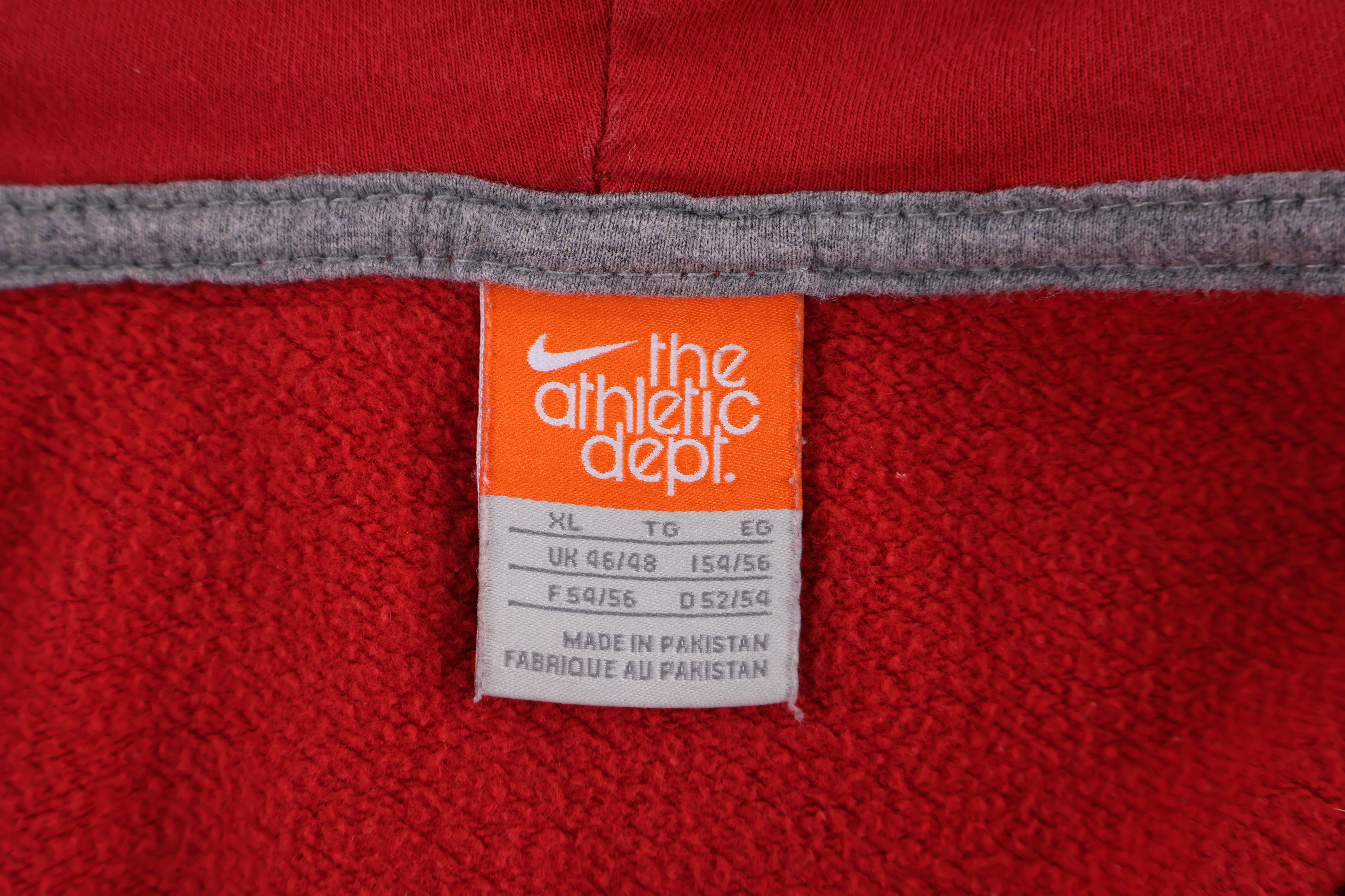 Nike Embroidered Logo Red Full Zip Hoodie - Image 3