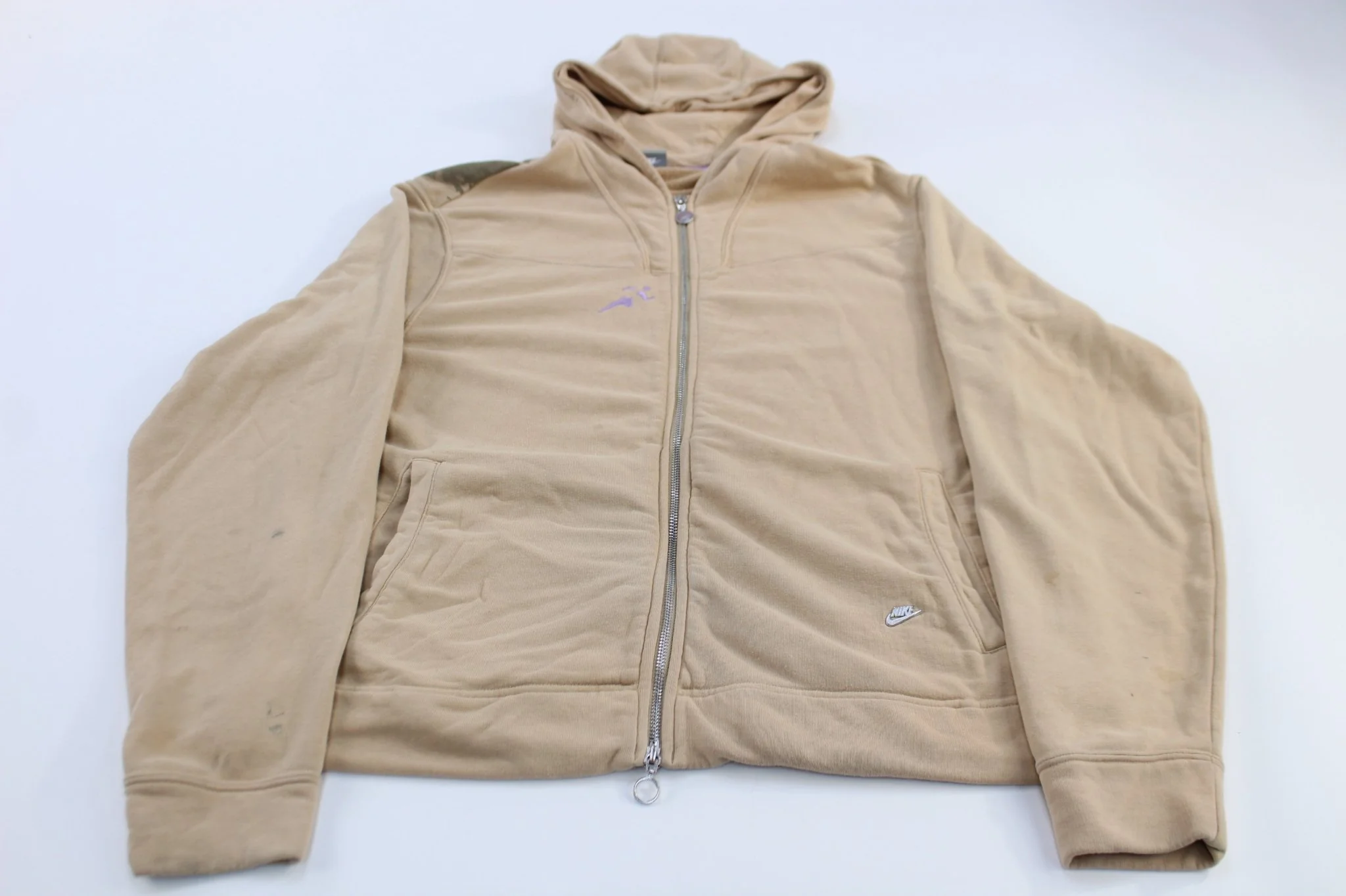 Nike Embroidered Logo Running Graphic Zip Up Hoodie
