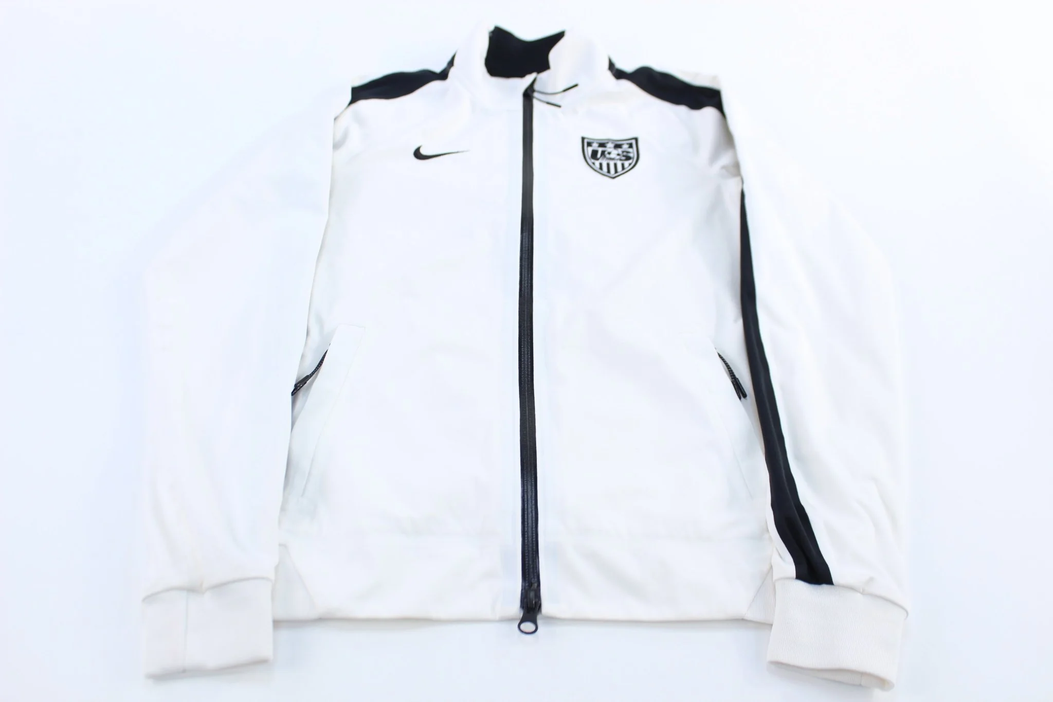 Nike Embroidered Logo Team USA Black & White Striped Jacket
