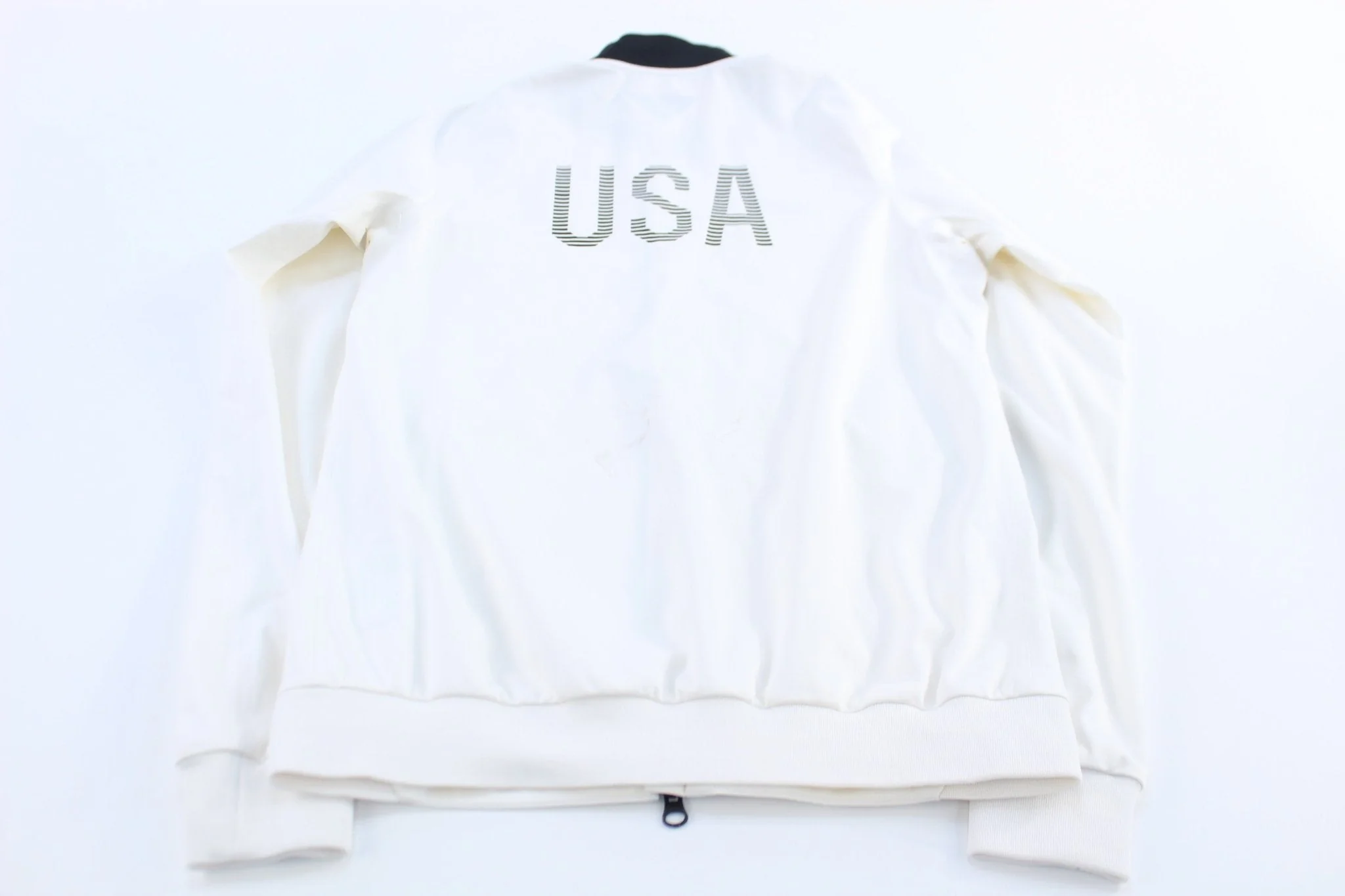Nike Embroidered Logo Team USA Black & White Striped Jacket - Image 2