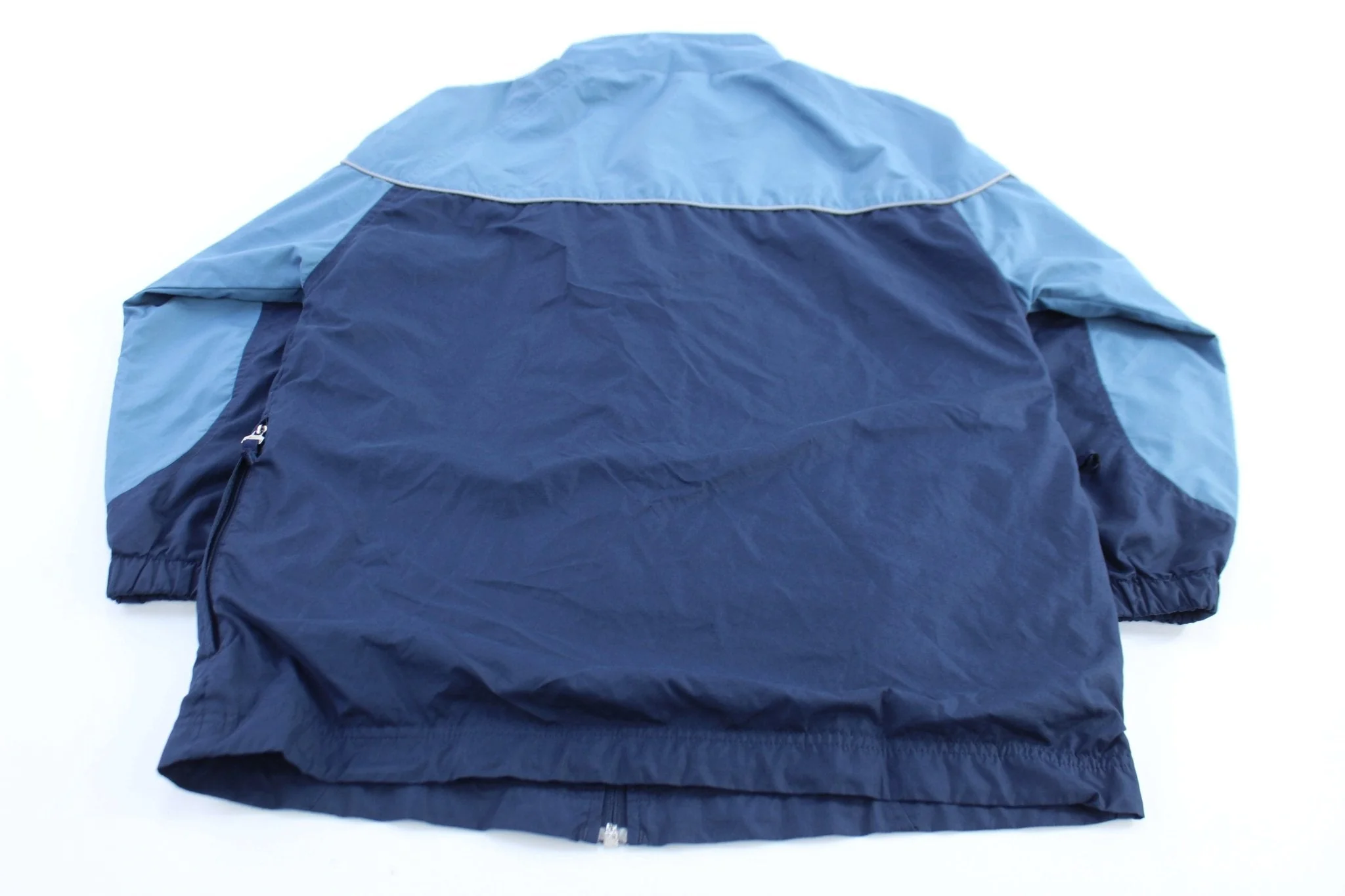 Nike Embroidered Swoosh Logo Blue Windbreaker Jacket - Image 2