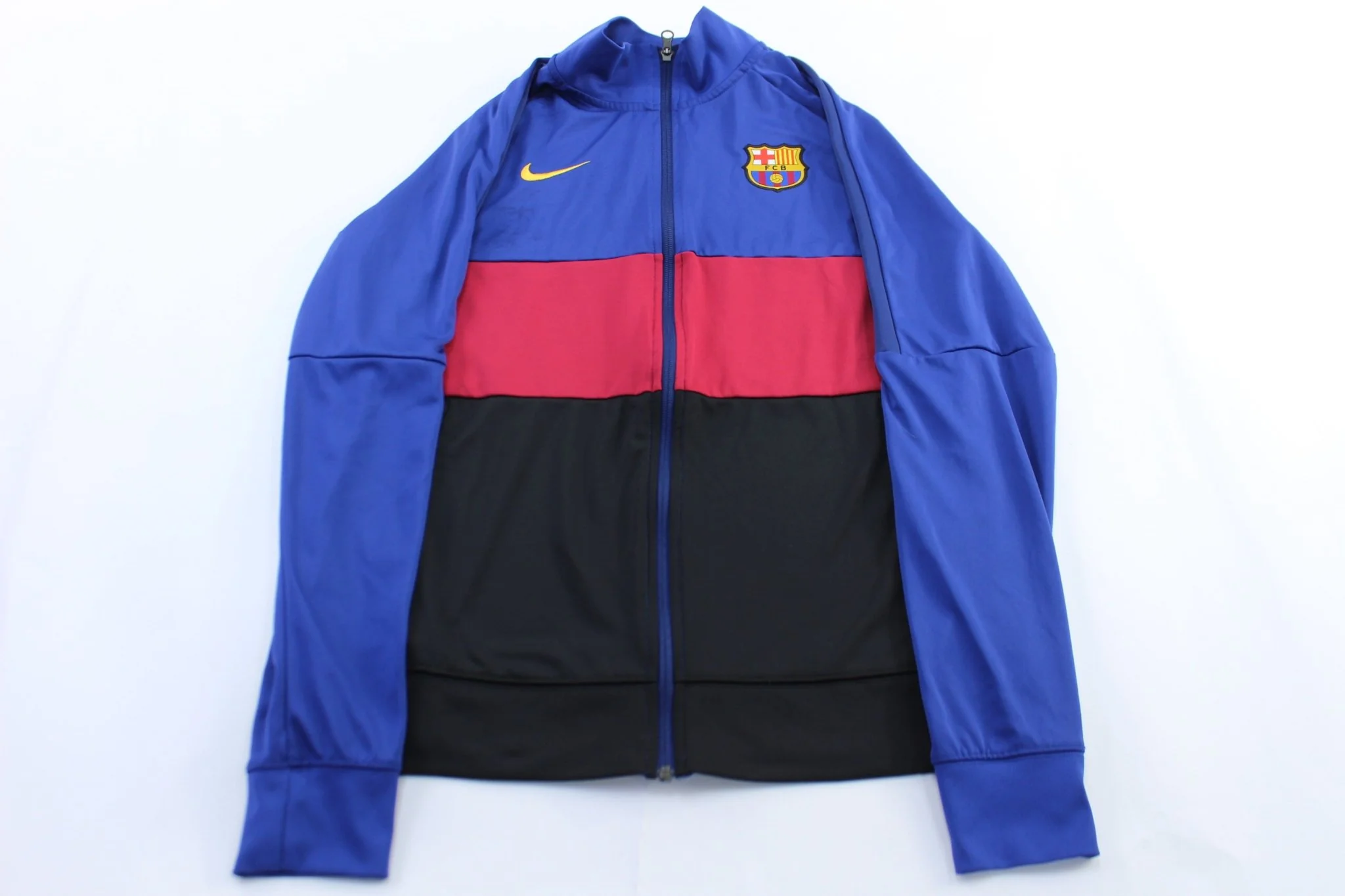 Nike Embroidered Swoosh Logo FC Barcelona Colorblock Jacket