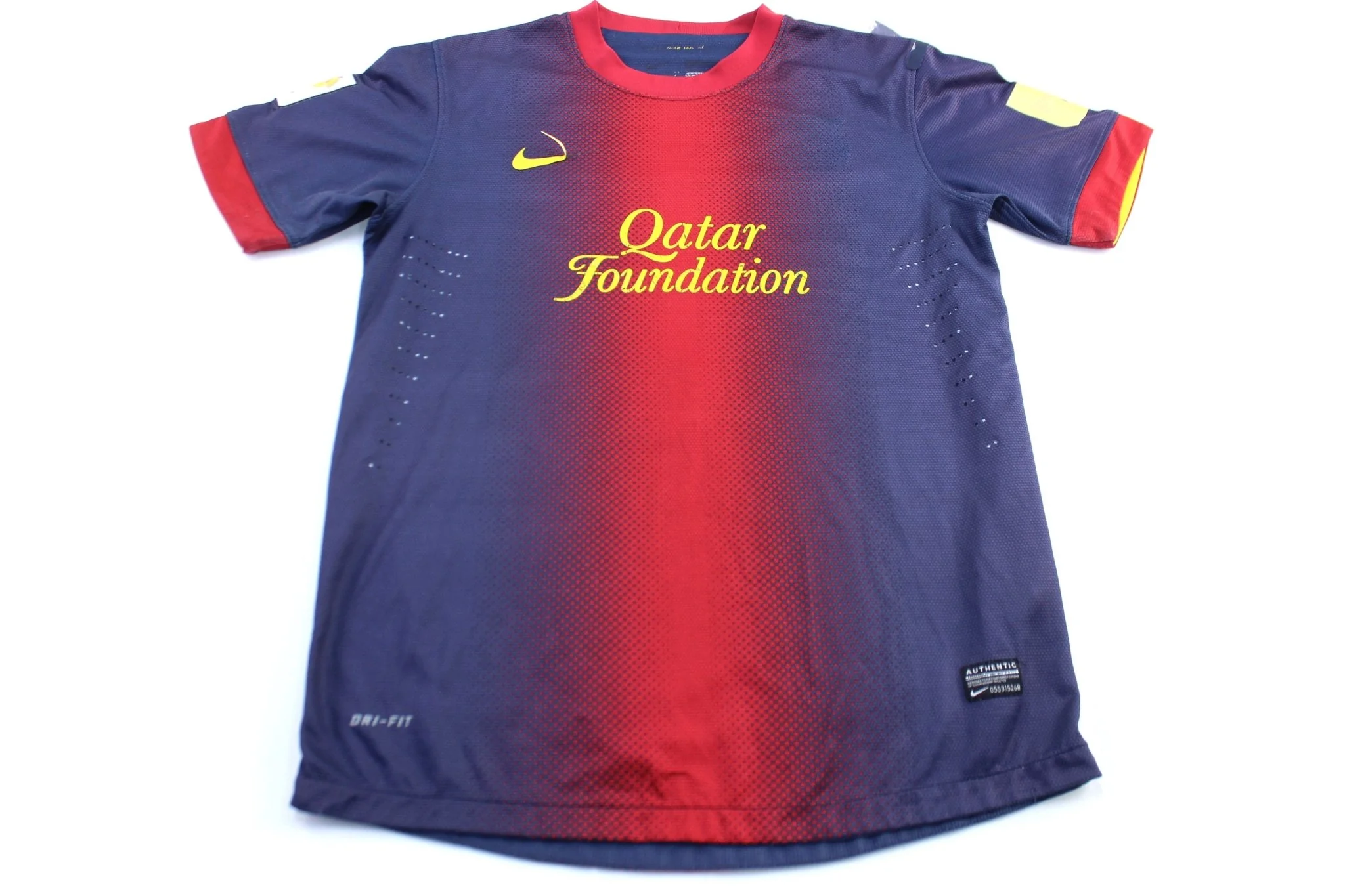 Nike Logo Qatar Barcelona Lionel Messi Soccer Jersey
