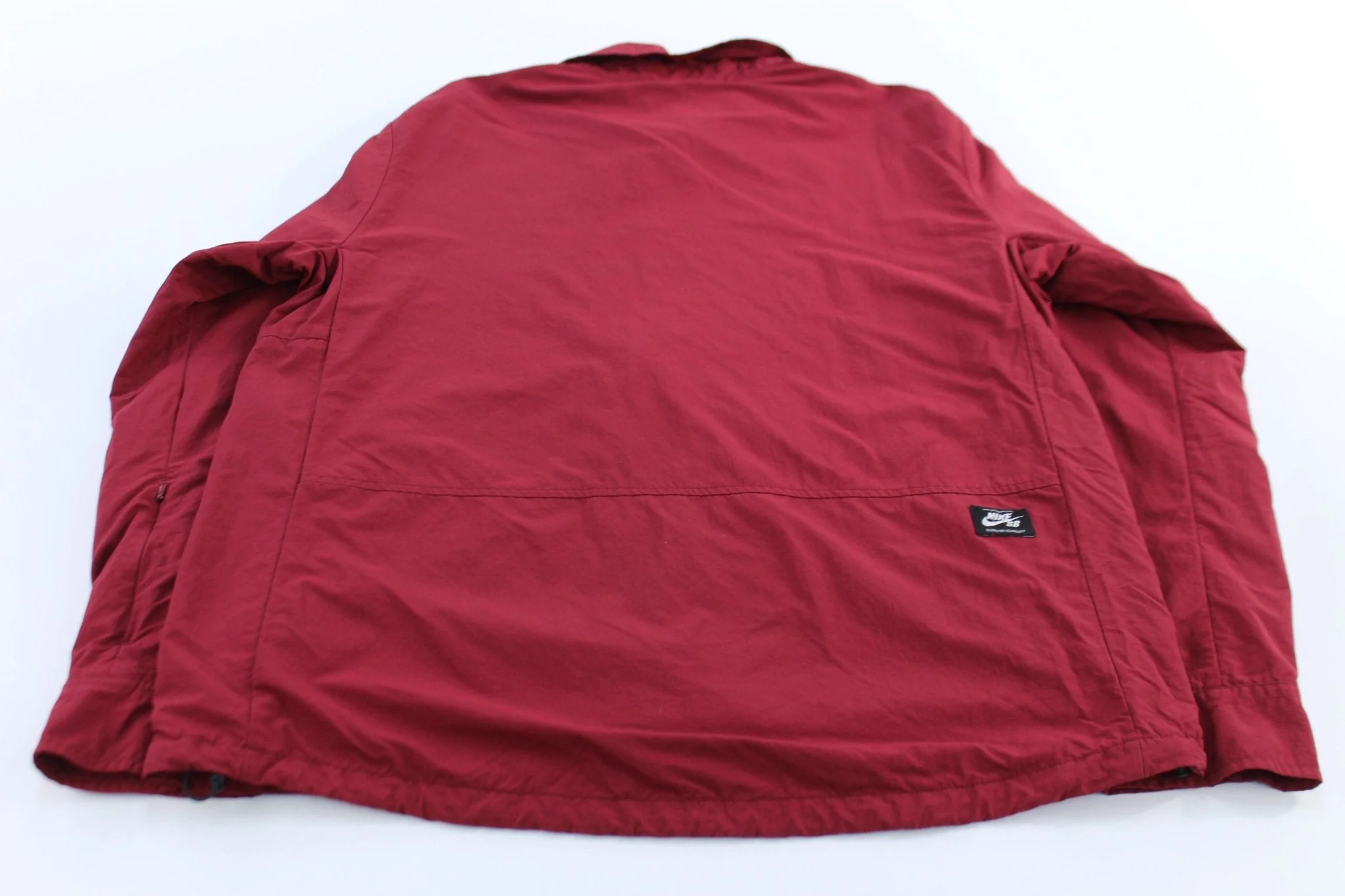 Nike SB Logo Maroon Windbreaker Jacket - Image 2