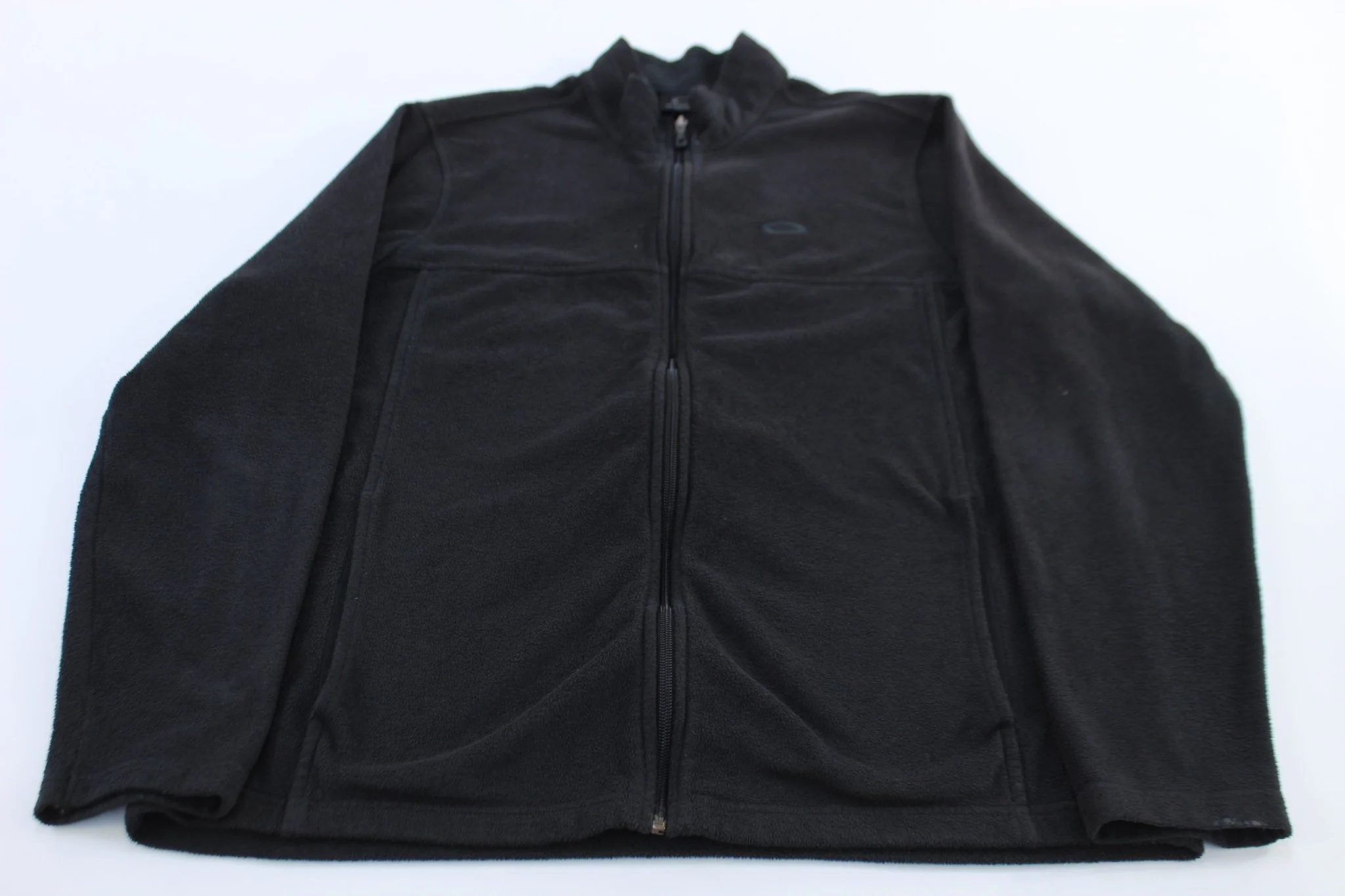 Oakley Embroidered Logo Black Fleece Zip Up Jacket