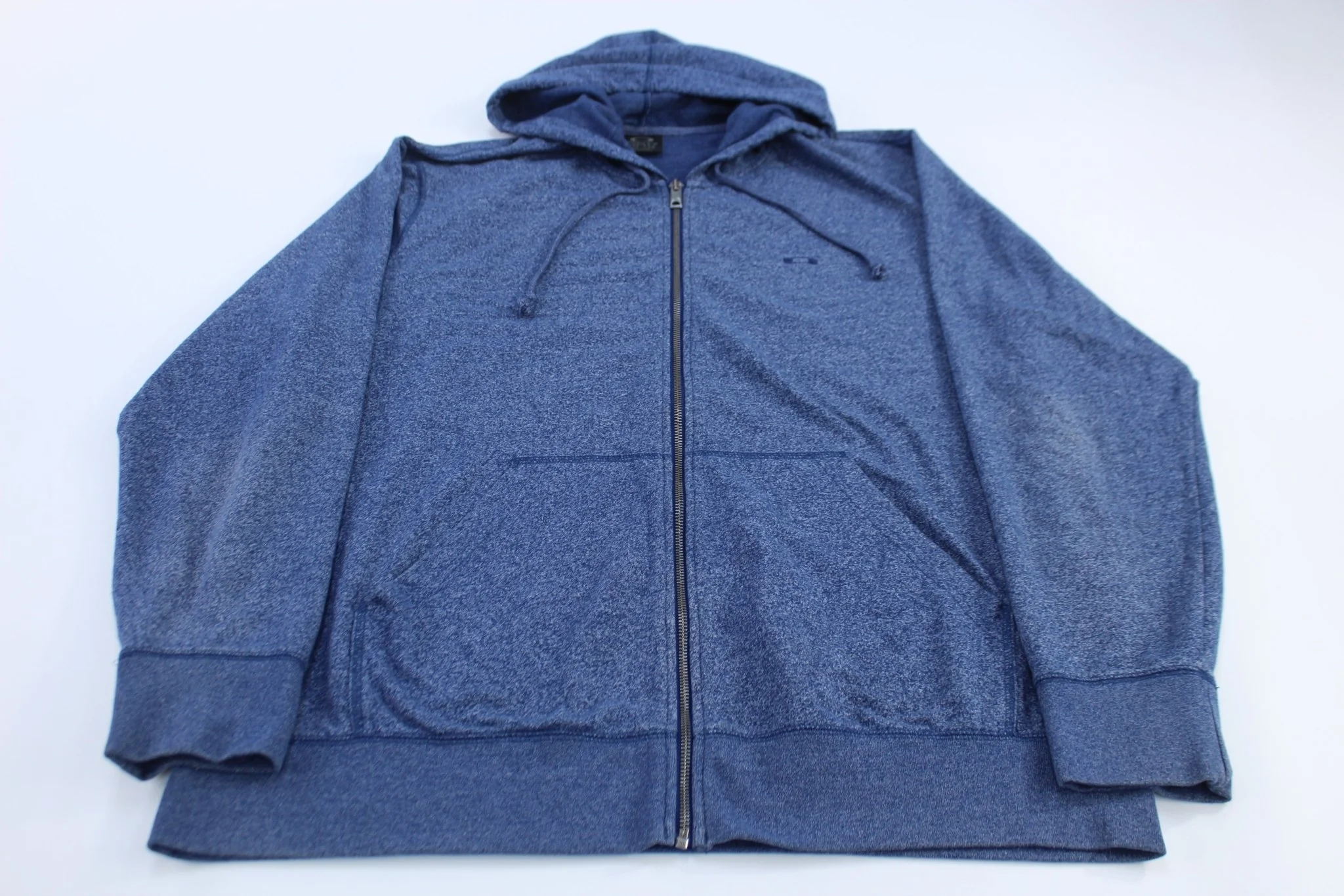 Oakley Embroidered Logo Blue Zip Up Hoodie