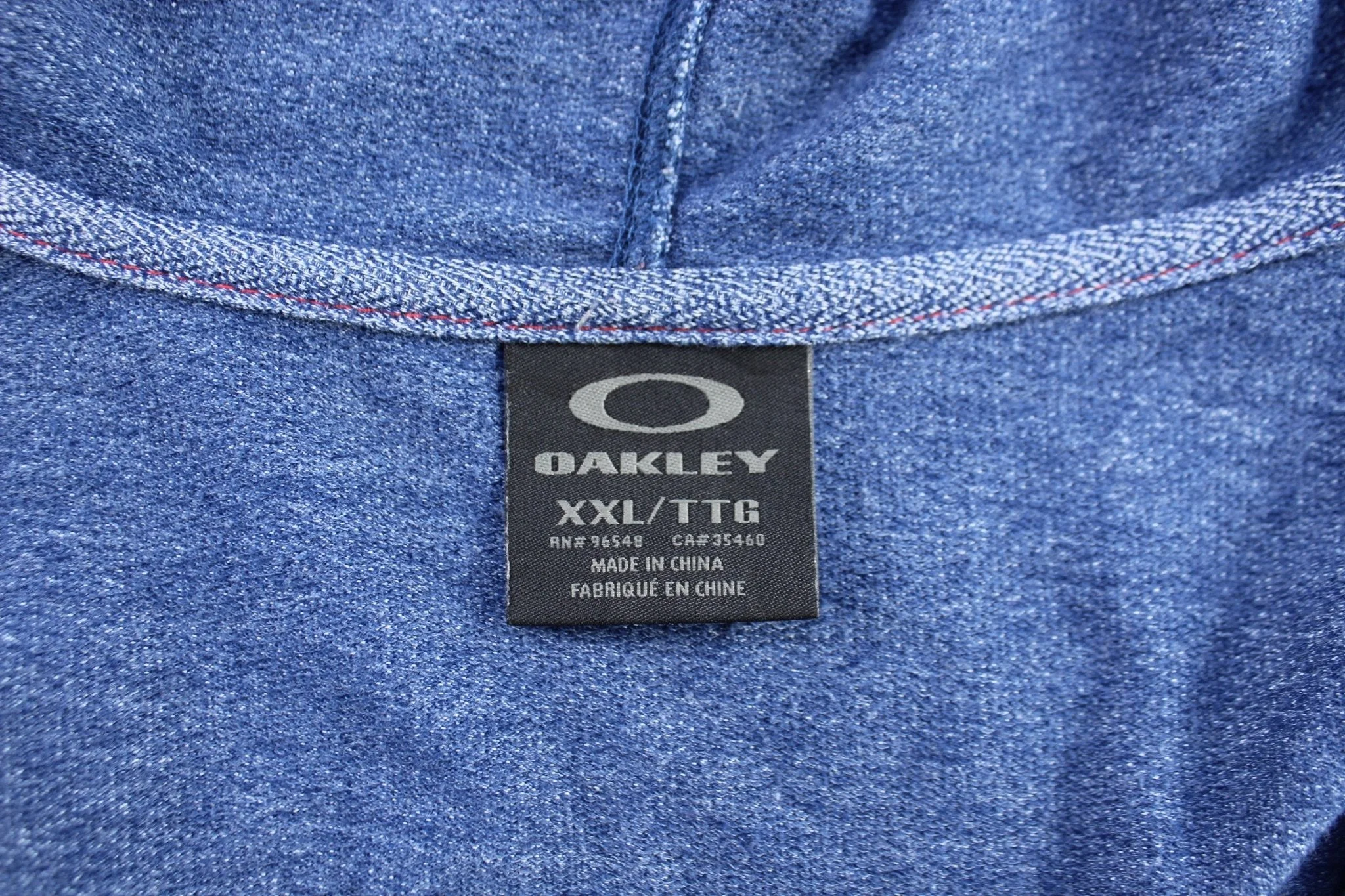 Oakley Embroidered Logo Blue Zip Up Hoodie - Image 3
