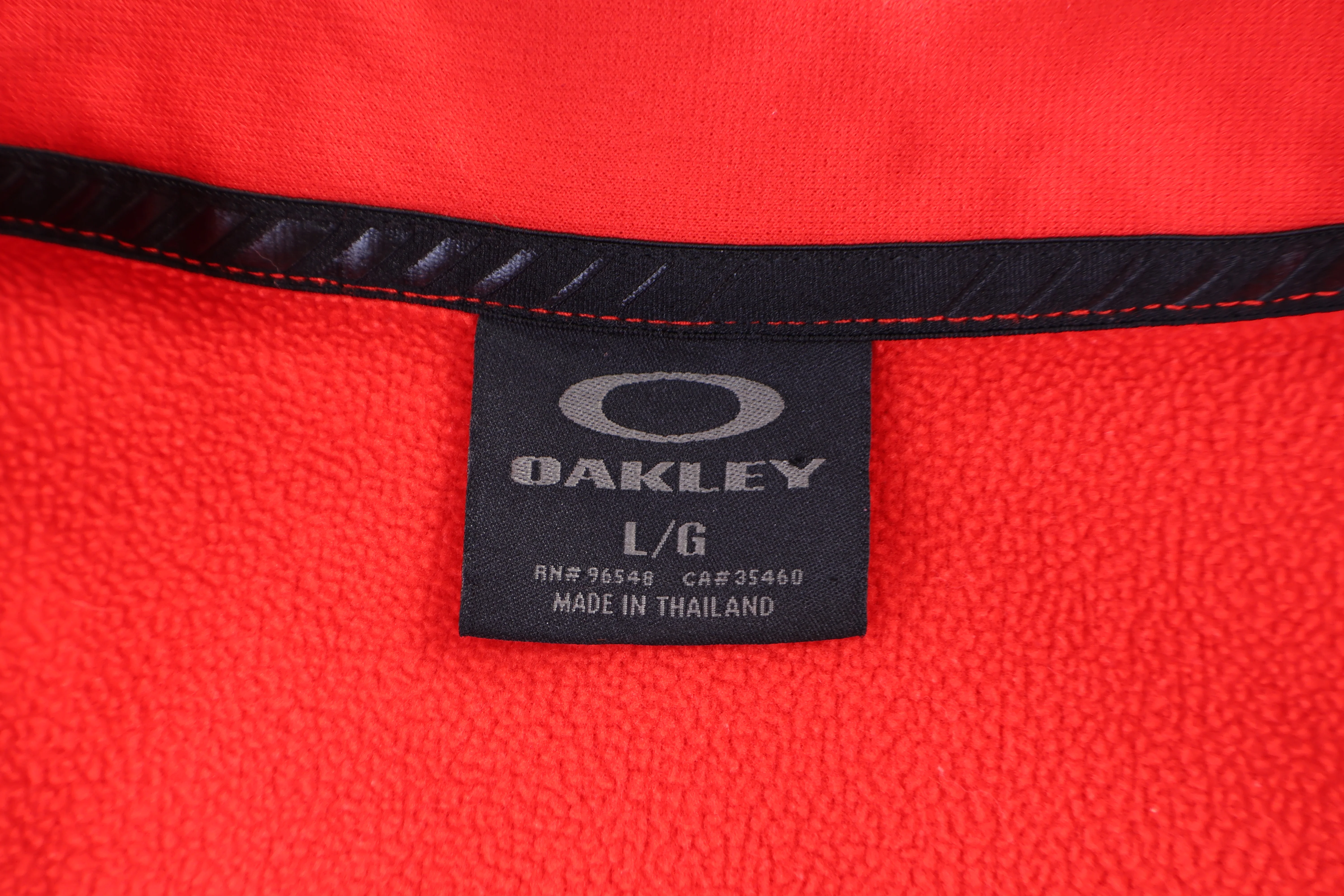 Oakley Embroidered Logo Red Quarter Zip Sweater - Image 4