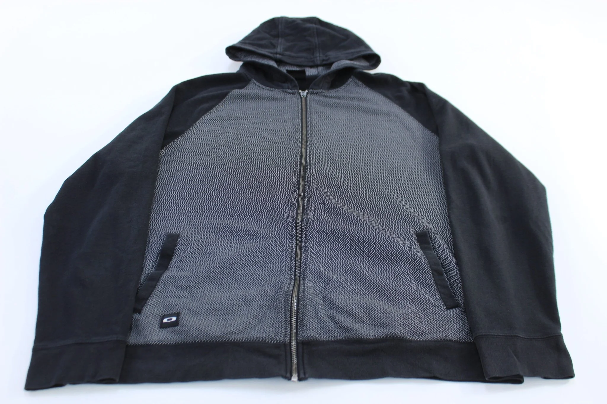Oakley Grey & Black Full Zip Hoodie