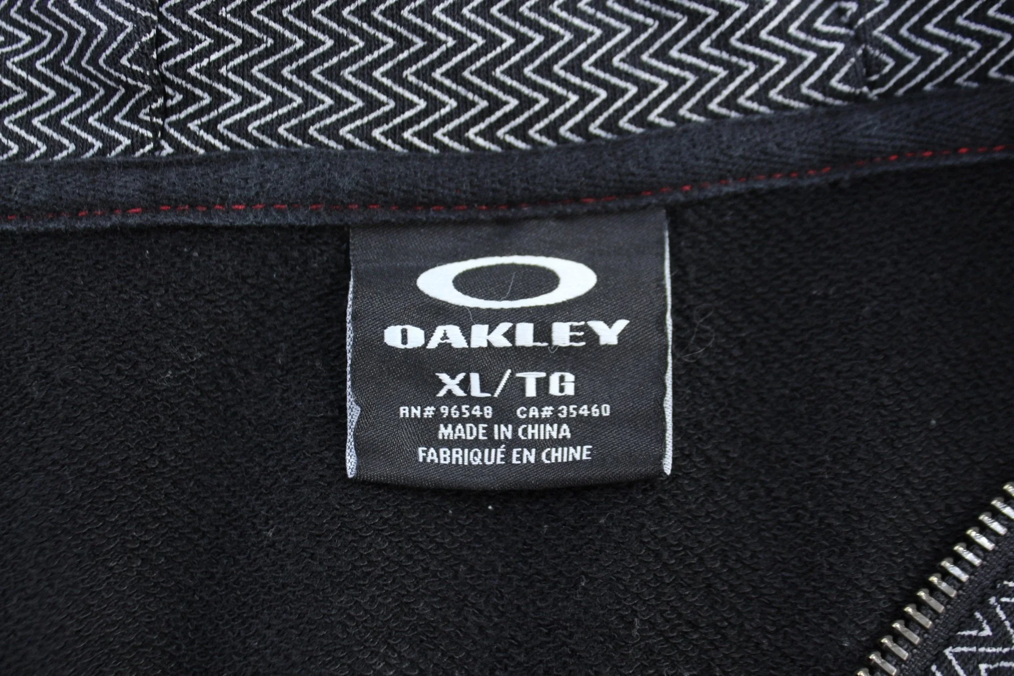 Oakley Grey & Black Full Zip Hoodie - Image 3