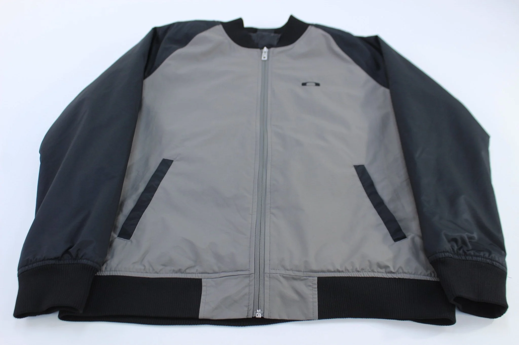 Oakley Logo Embroidered Black & Grey Full Zip Jacket