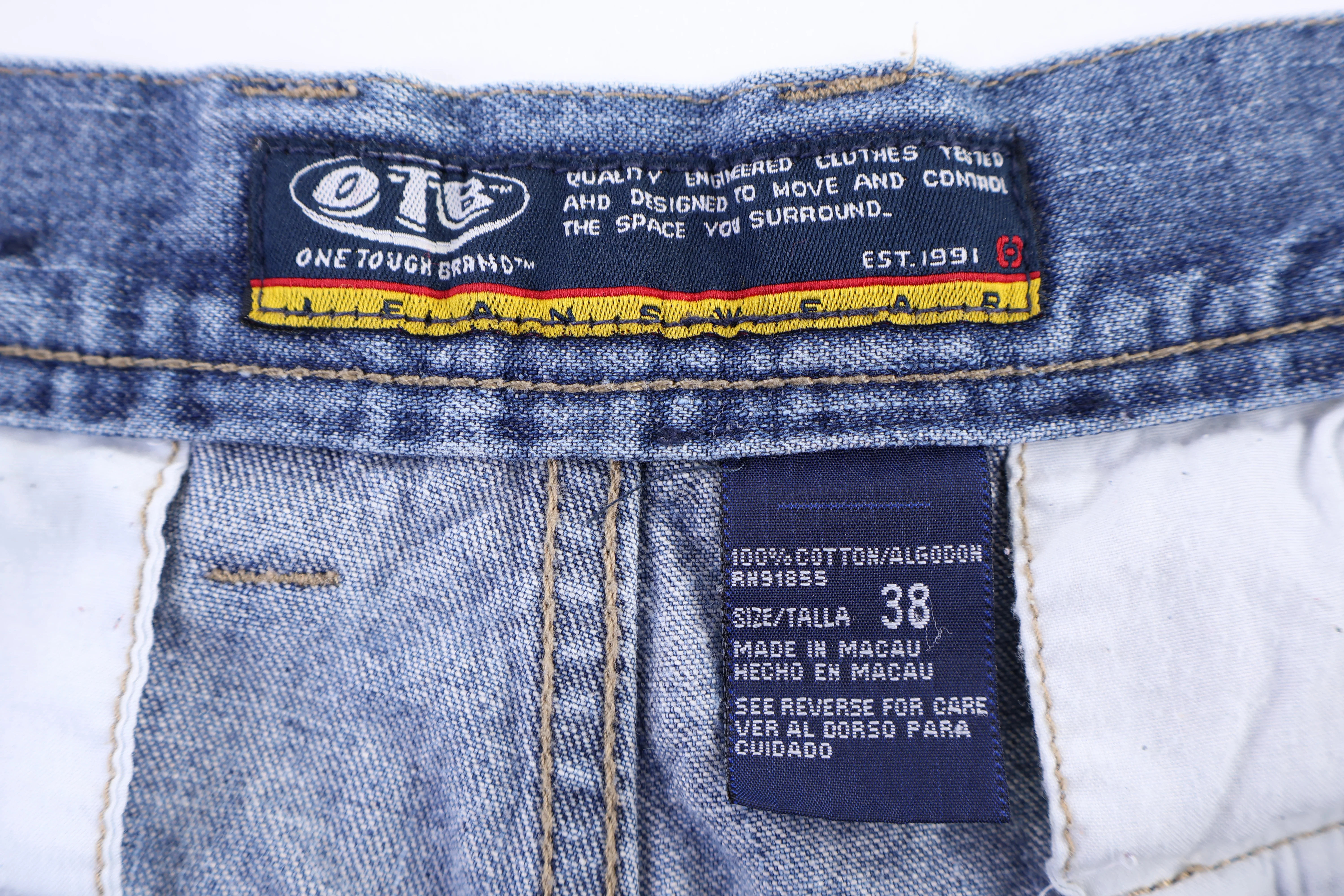 One Tough Brand Medium Wash Shorts - Image 3