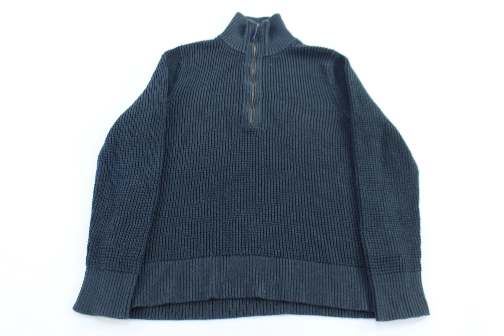 Patagonia Blue Quarter Zip Knit Sweater