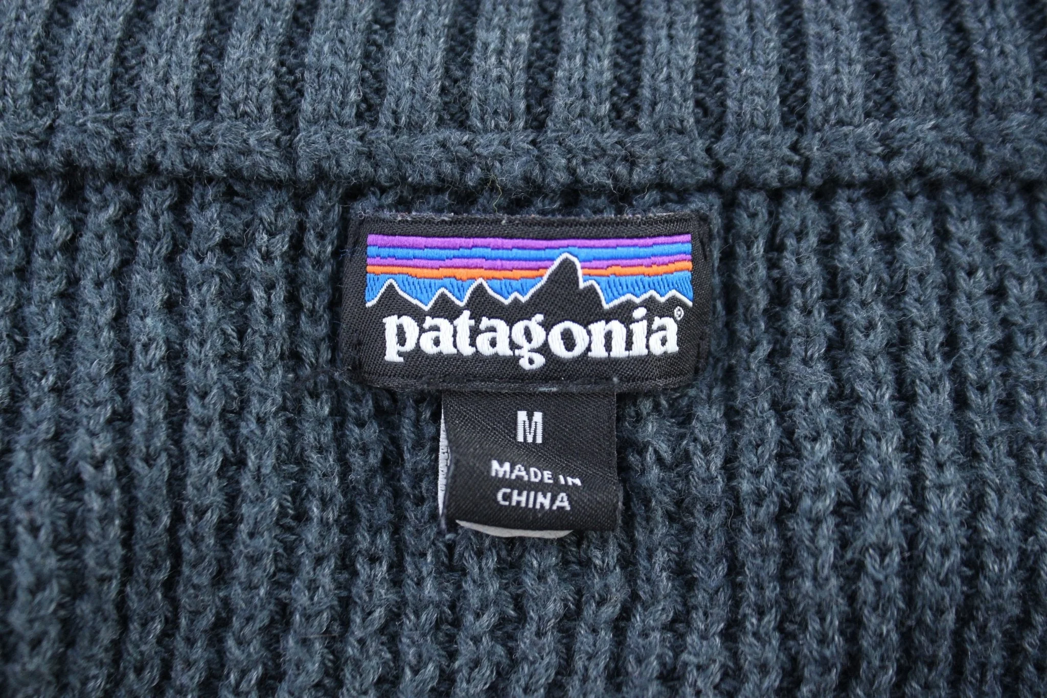 Patagonia Blue Quarter Zip Knit Sweater - Image 3