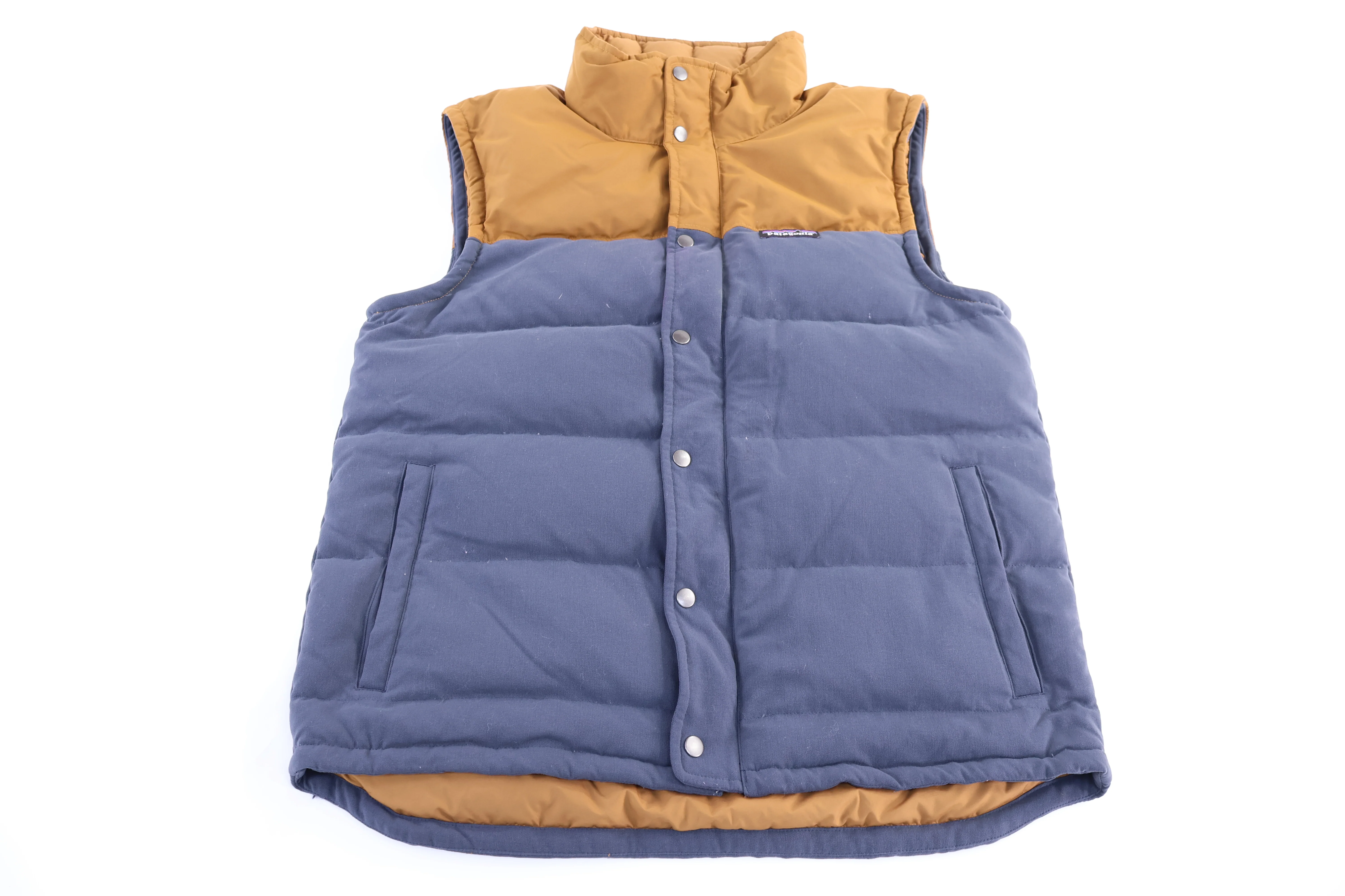 Patagonia Blue & Tan Puffer Vest