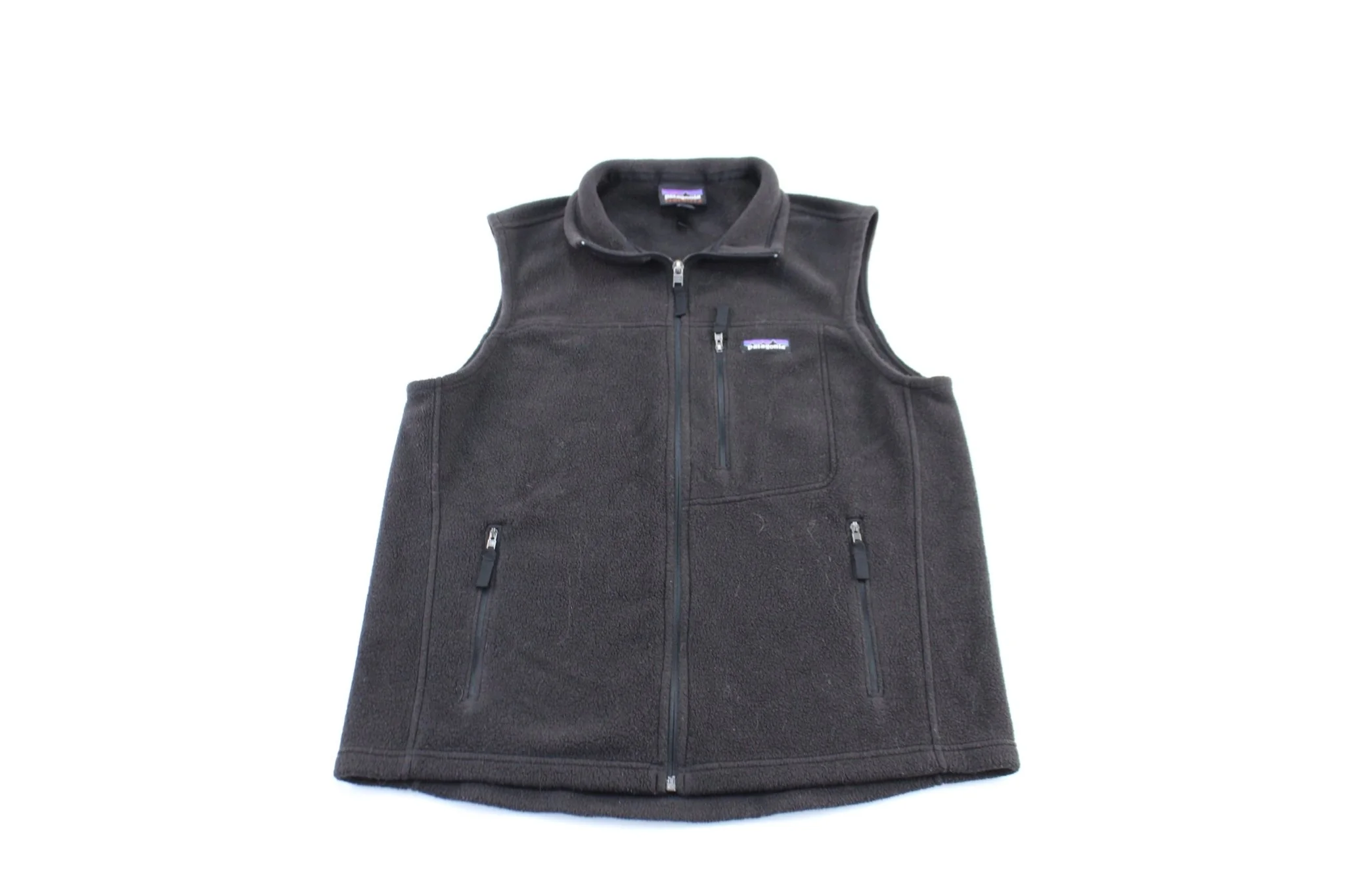Patagonia Logo Patch Black Zip Up Vest