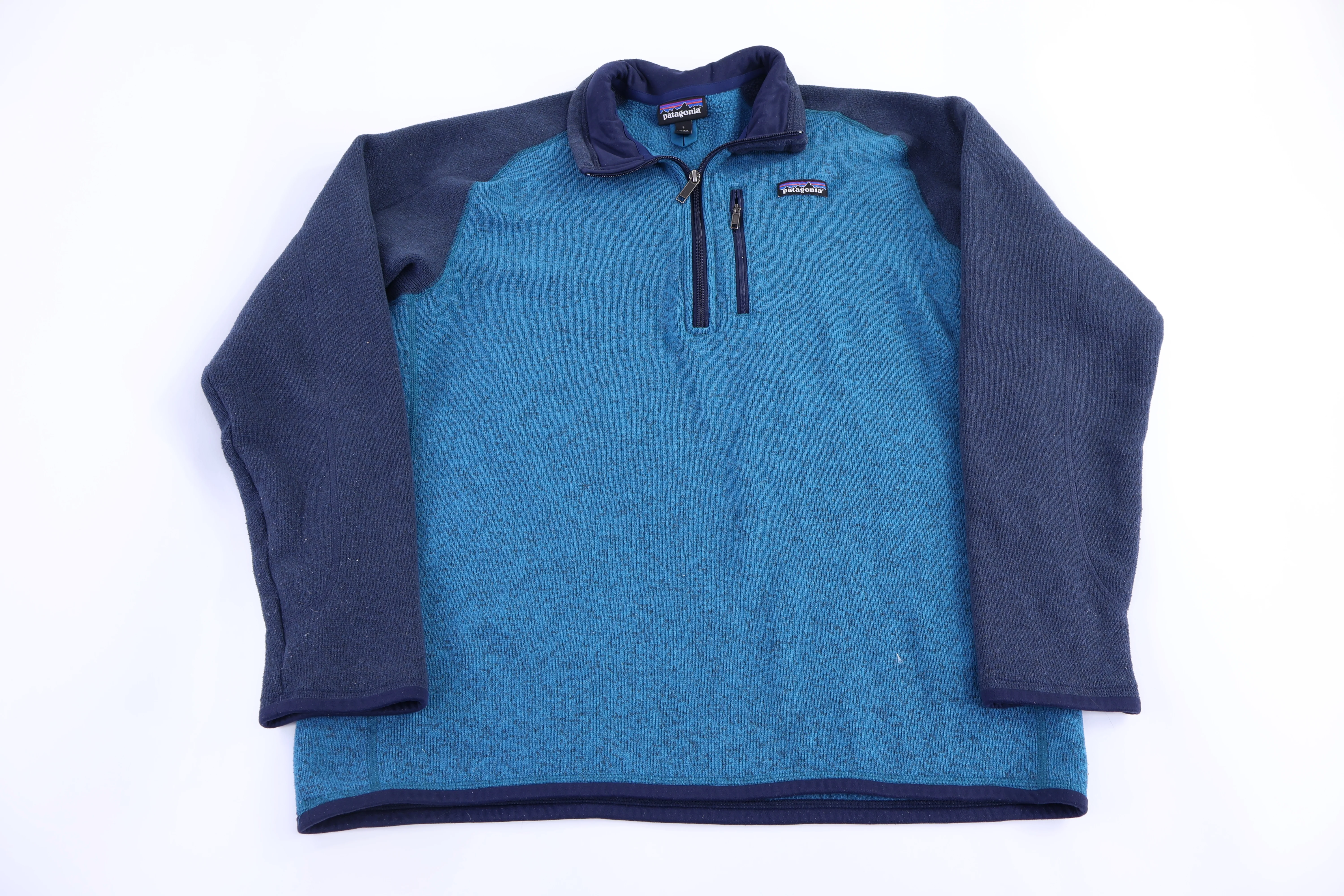 Patagonia Logo Patch Blue Quarter Zip Pullover