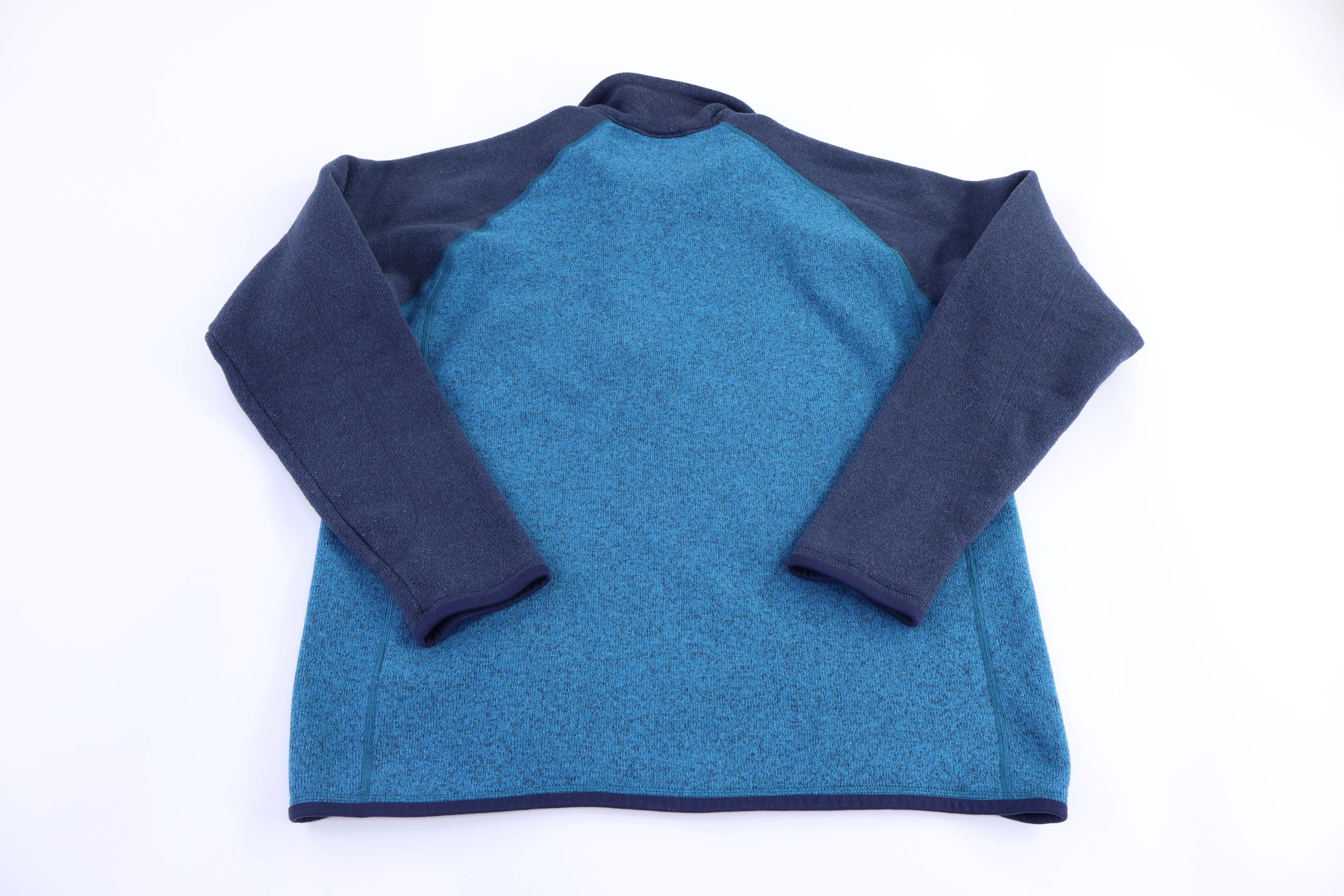 Patagonia Logo Patch Blue Quarter Zip Pullover - Image 2