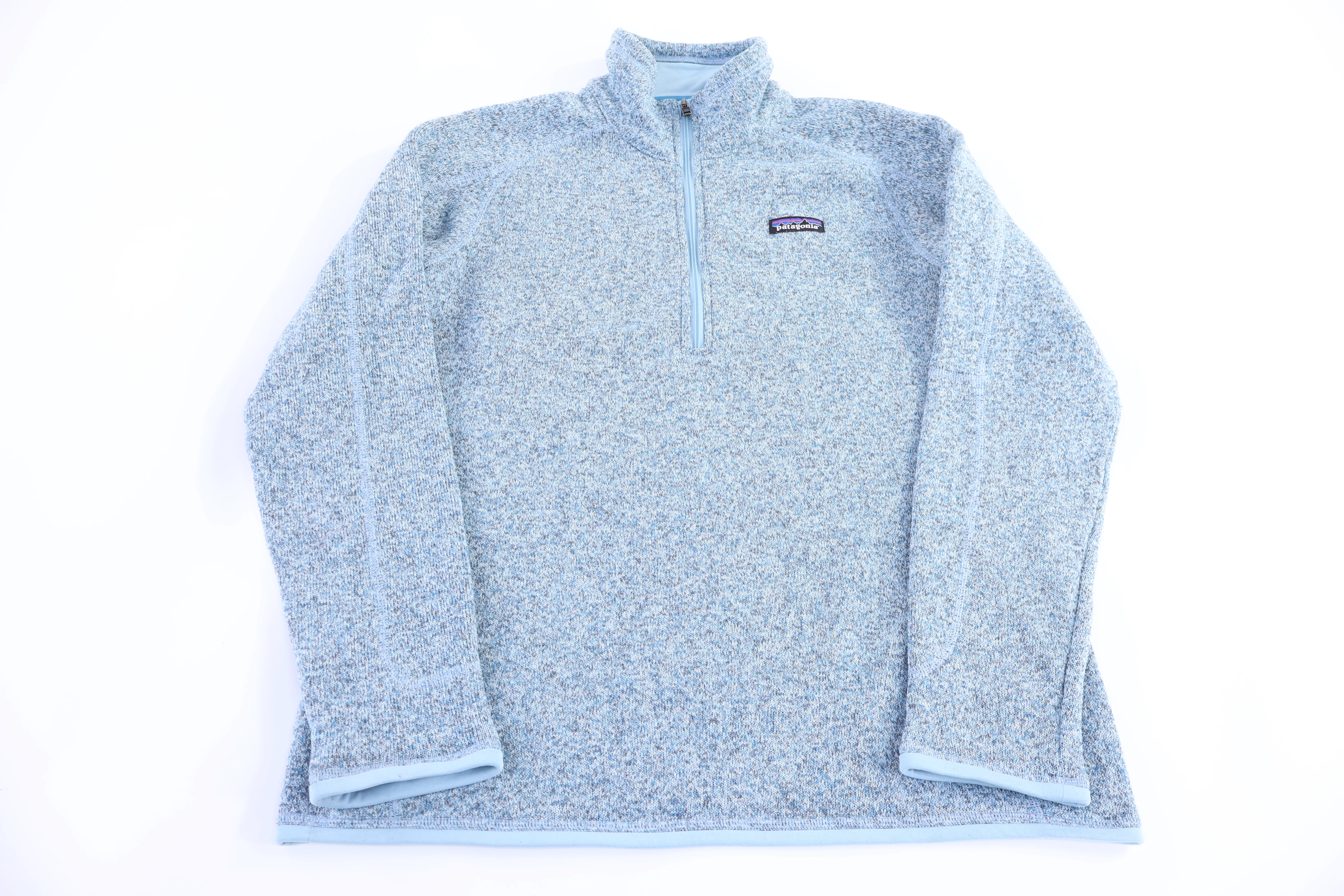 Patagonia Logo Patch Blue Quarter Zip Sweater
