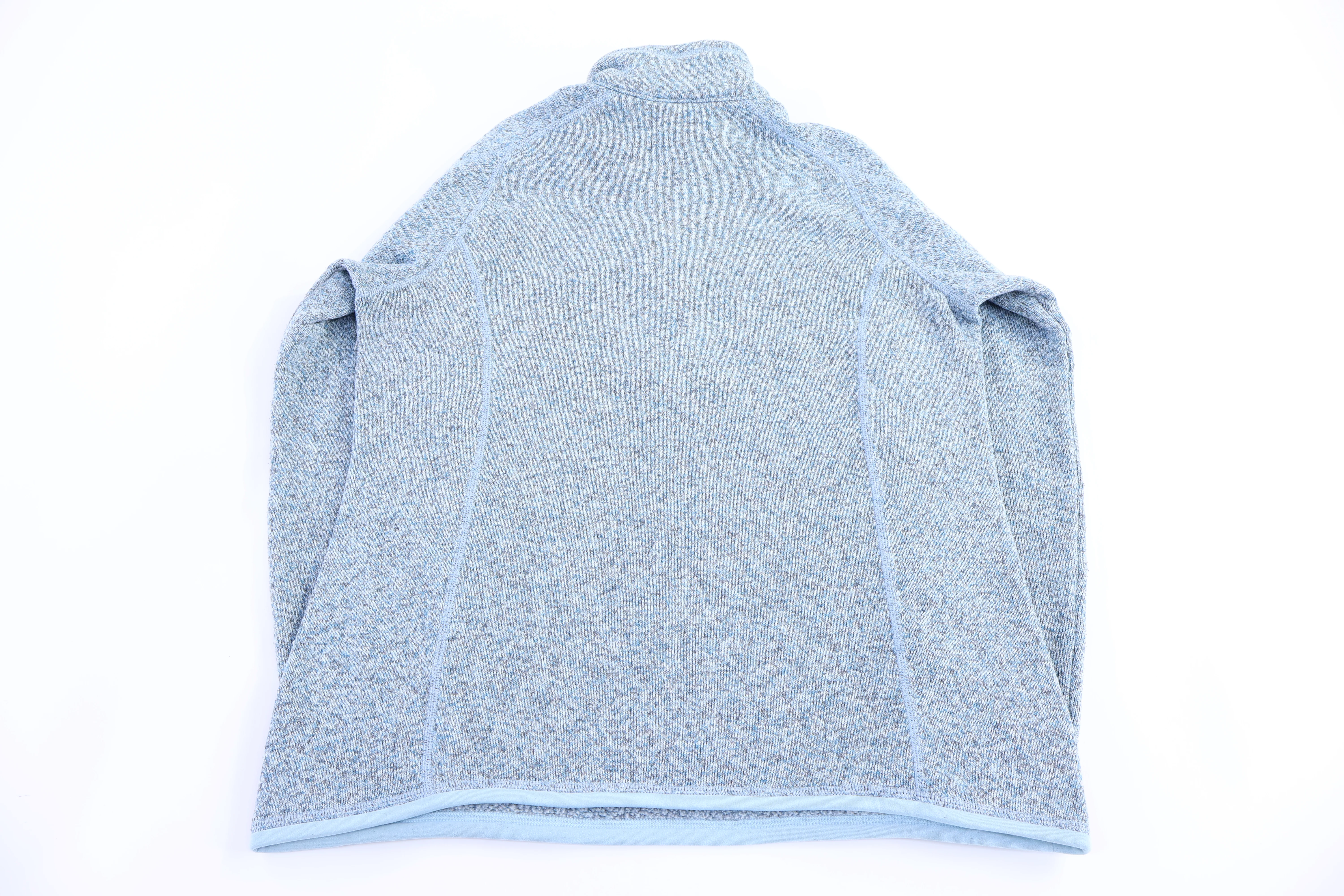 Patagonia Logo Patch Blue Quarter Zip Sweater - Image 2
