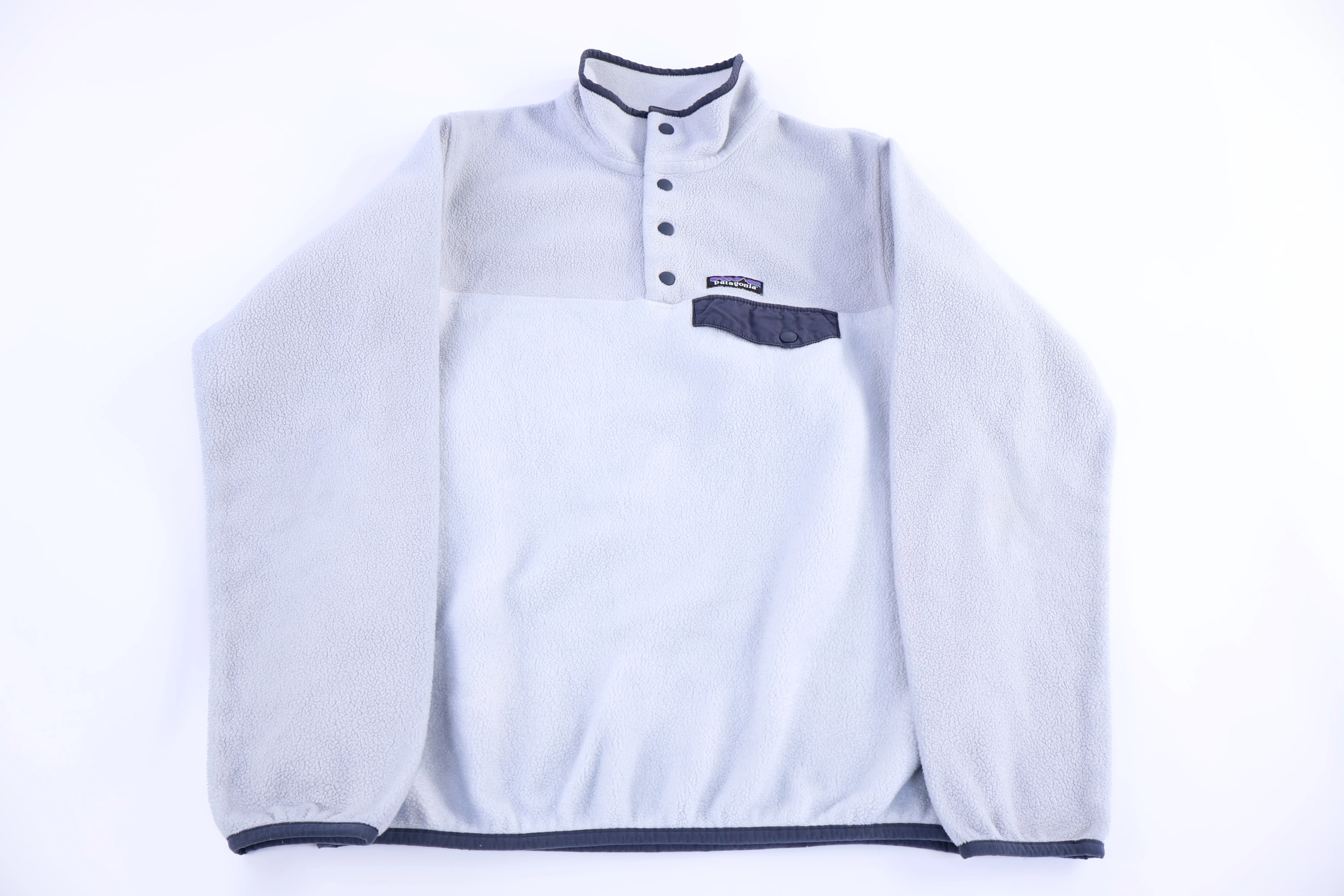 Patagonia Logo Patch Blue Synchila Snap-T Pullover