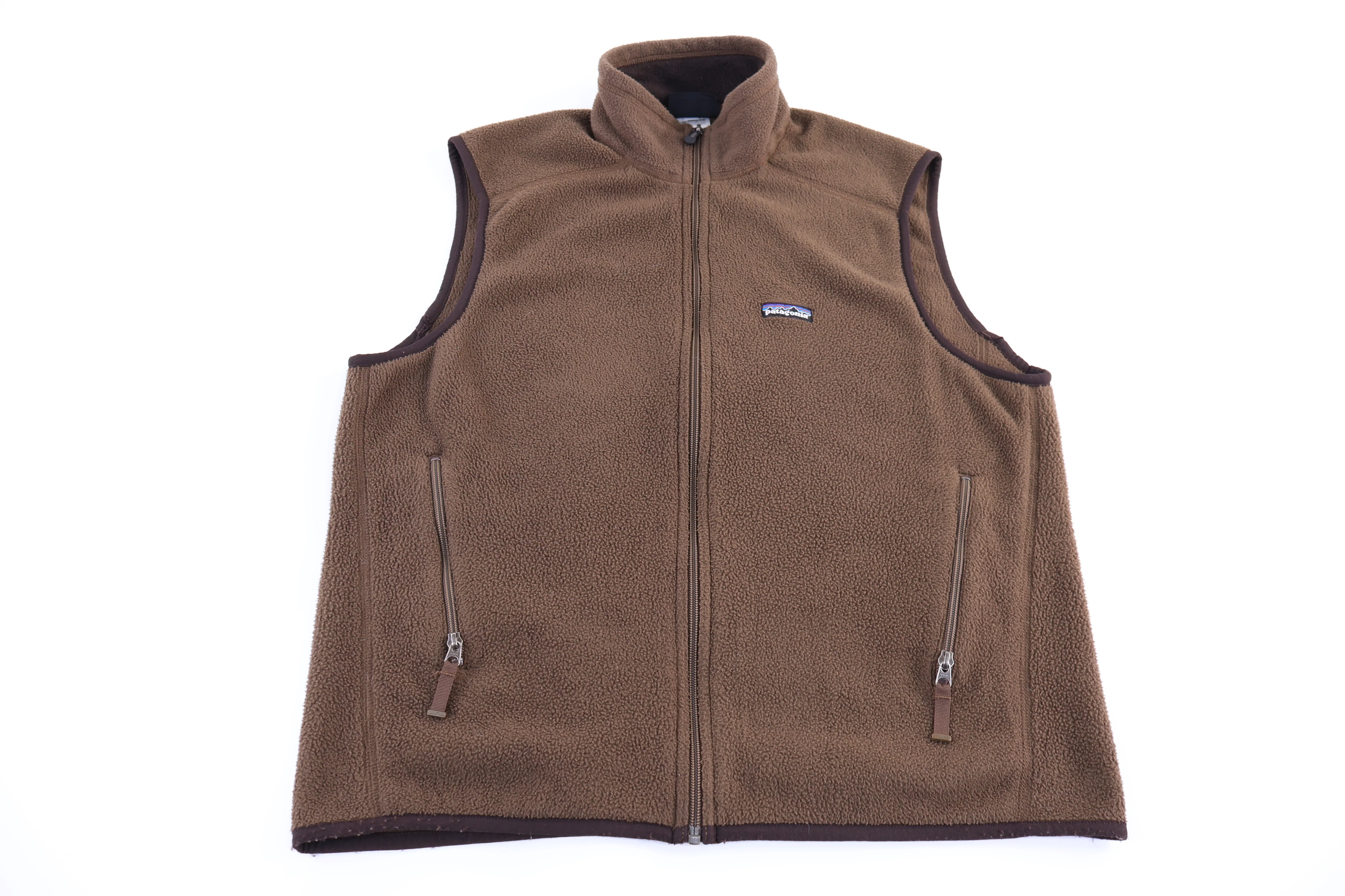 Patagonia Logo Patch Brown Full Zip Vest