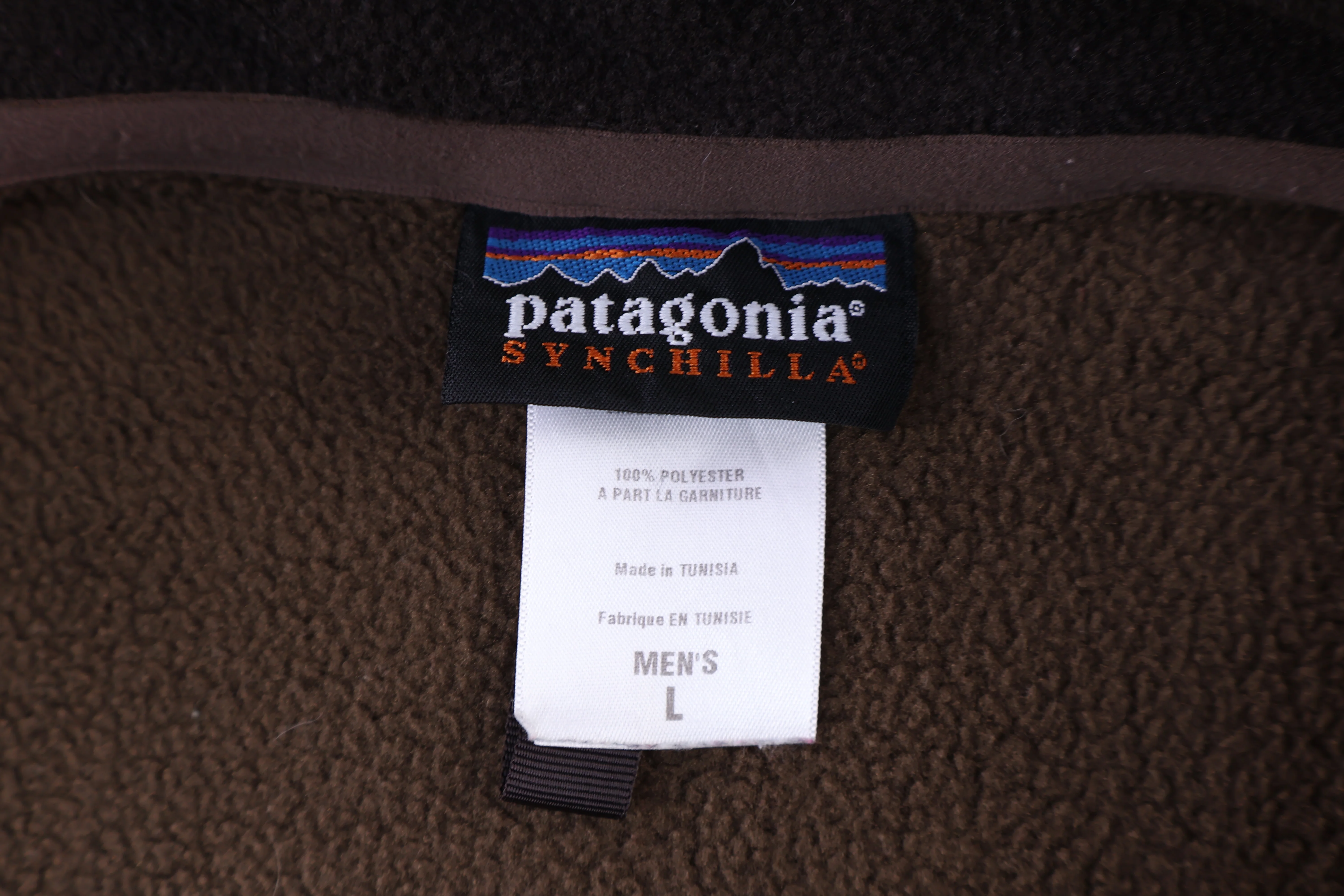 Patagonia Logo Patch Brown Full Zip Vest - Image 3