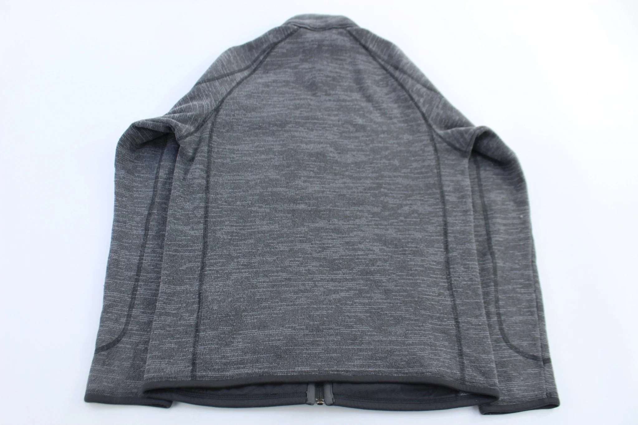 Patagonia Logo Patch Full Zip Grey Sweater - Image 2