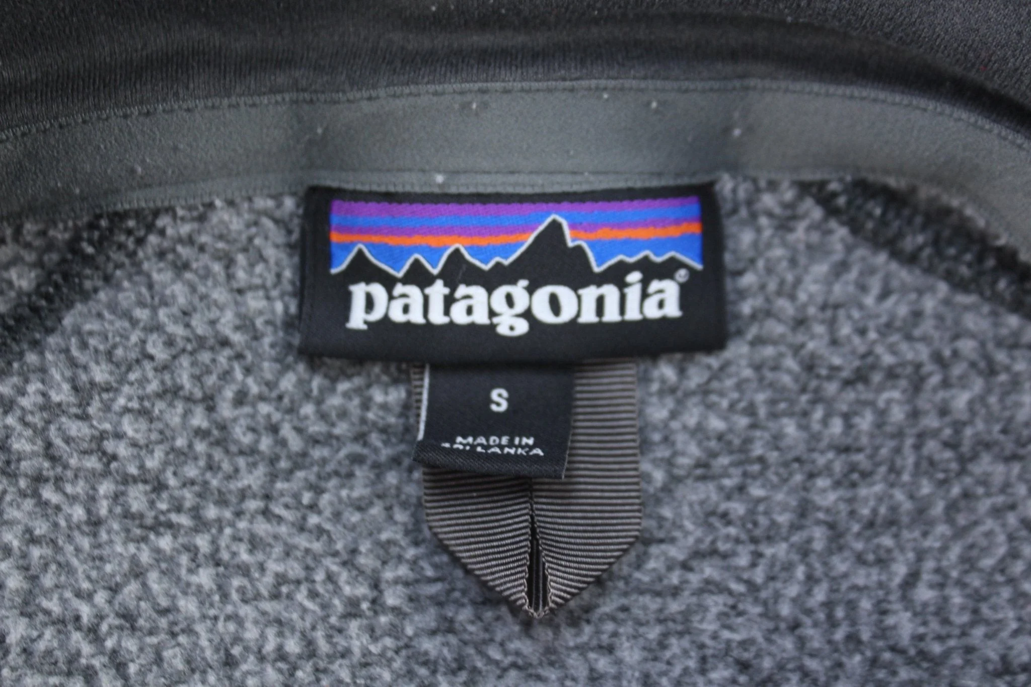 Patagonia Logo Patch Full Zip Grey Sweater - Image 3