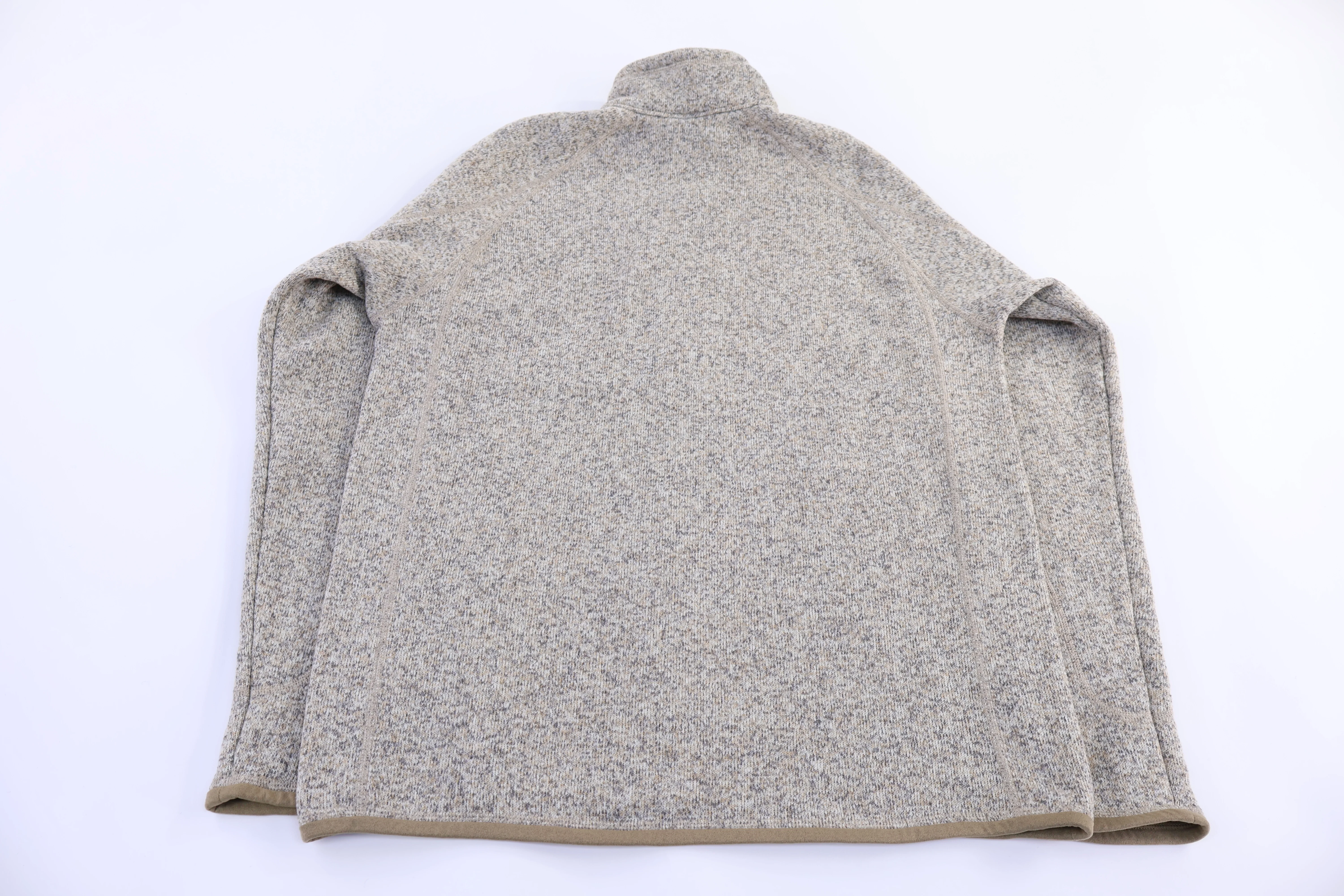 Patagonia Logo Patch Tan Quarter Zip Pullover - Image 2