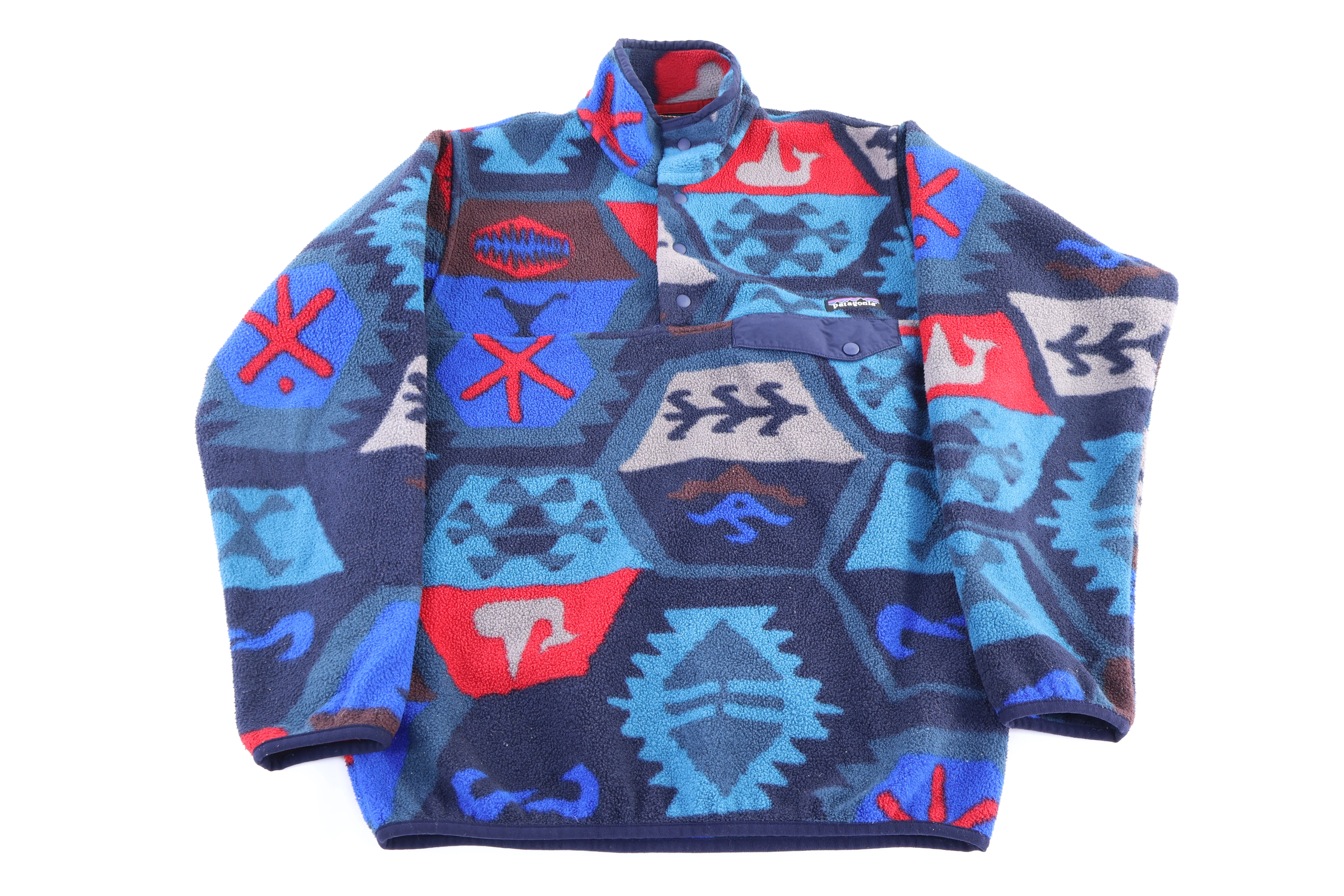 Patagonia Synchilla Logo Patch Multipattern Snap-T Fleece Pullover