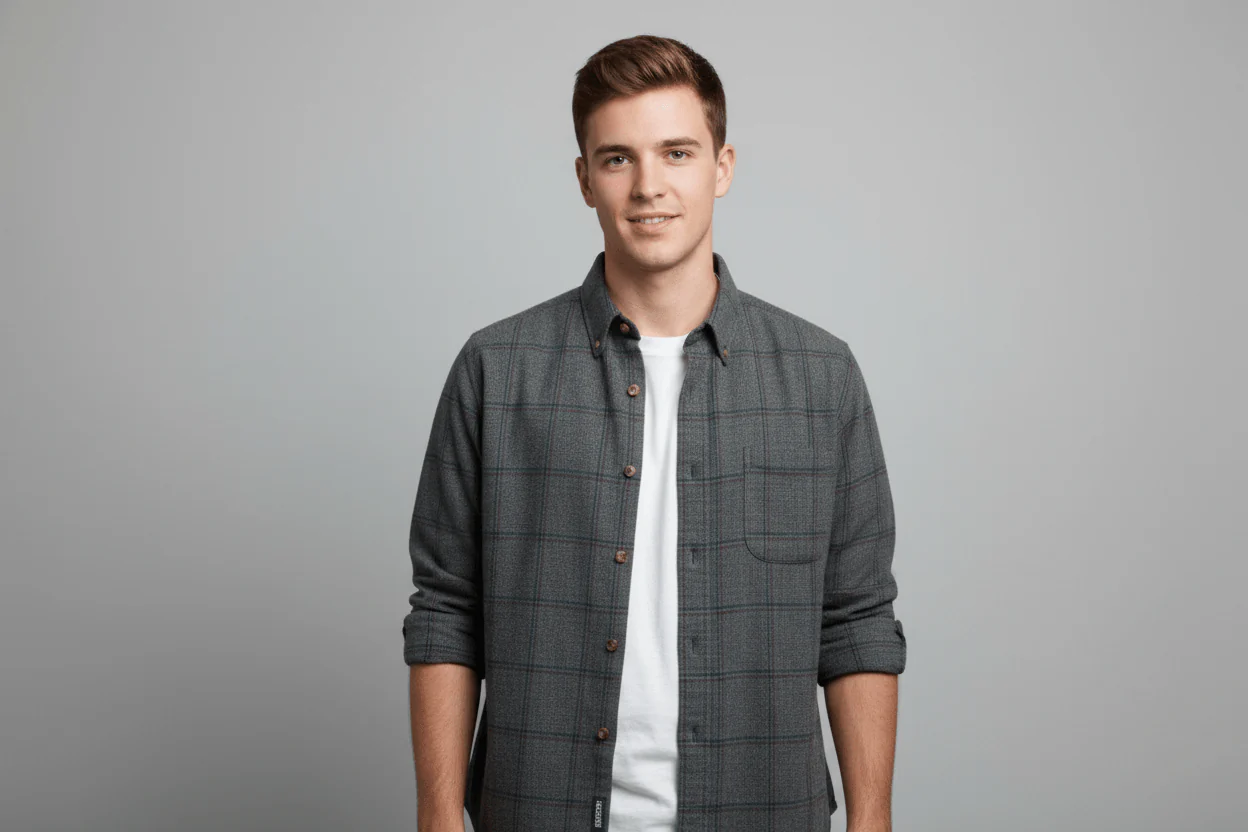 Pendleton Grey Plaid LS Button Down