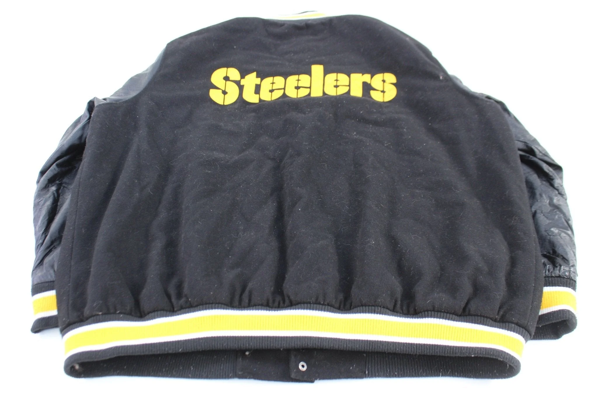 Pittsburgh Steelers Football Embroidered Leather Varsity Jacket - Image 2