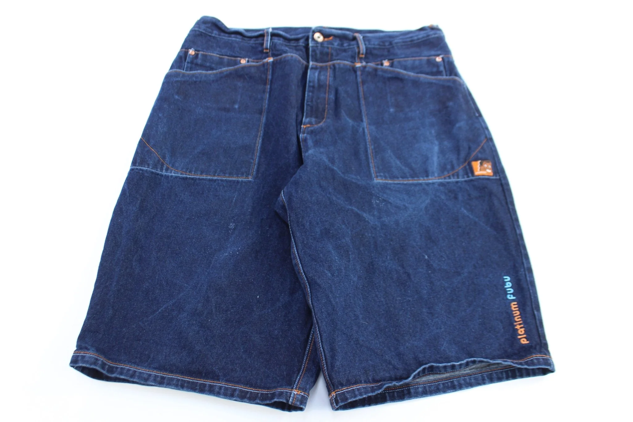 Platinum Fubu Dark Wash Denim Shorts