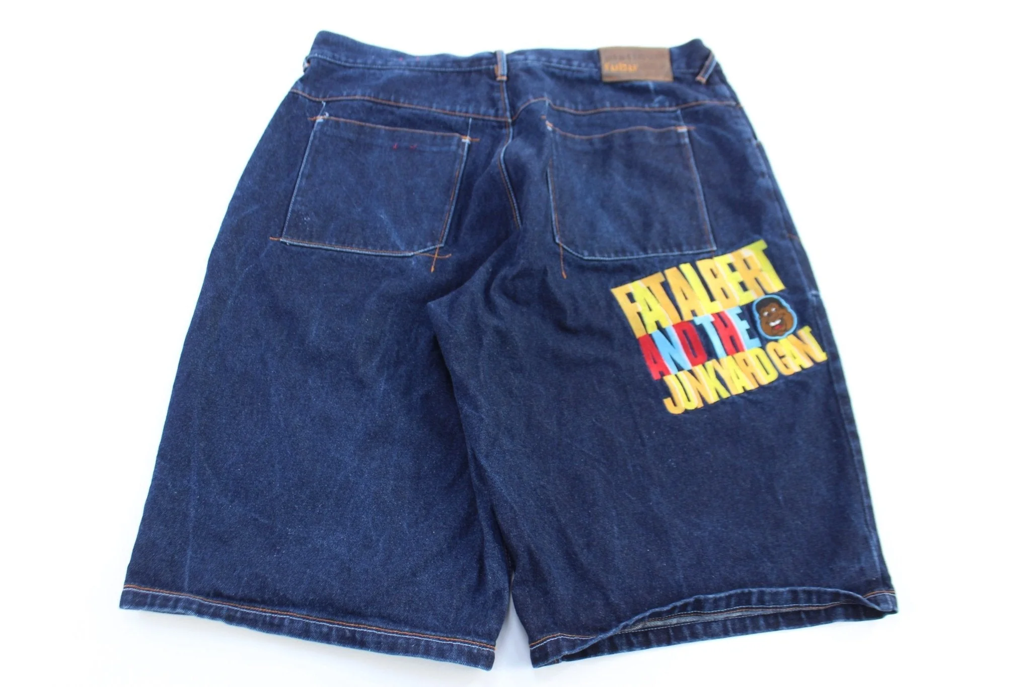 Platinum Fubu Dark Wash Denim Shorts - Image 2