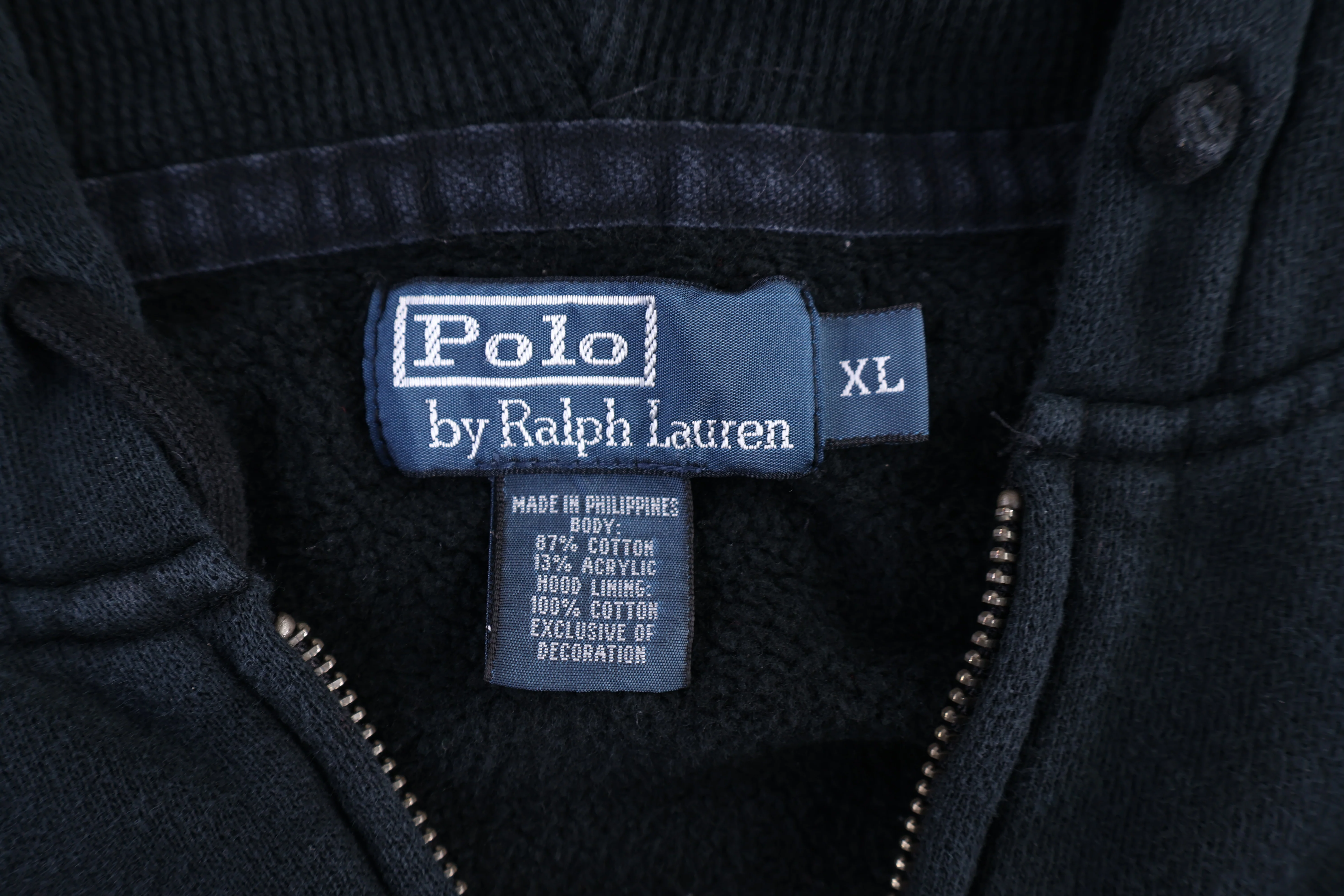 Polo by Ralph Lauren Black Full Zip Hoodie - Image 3