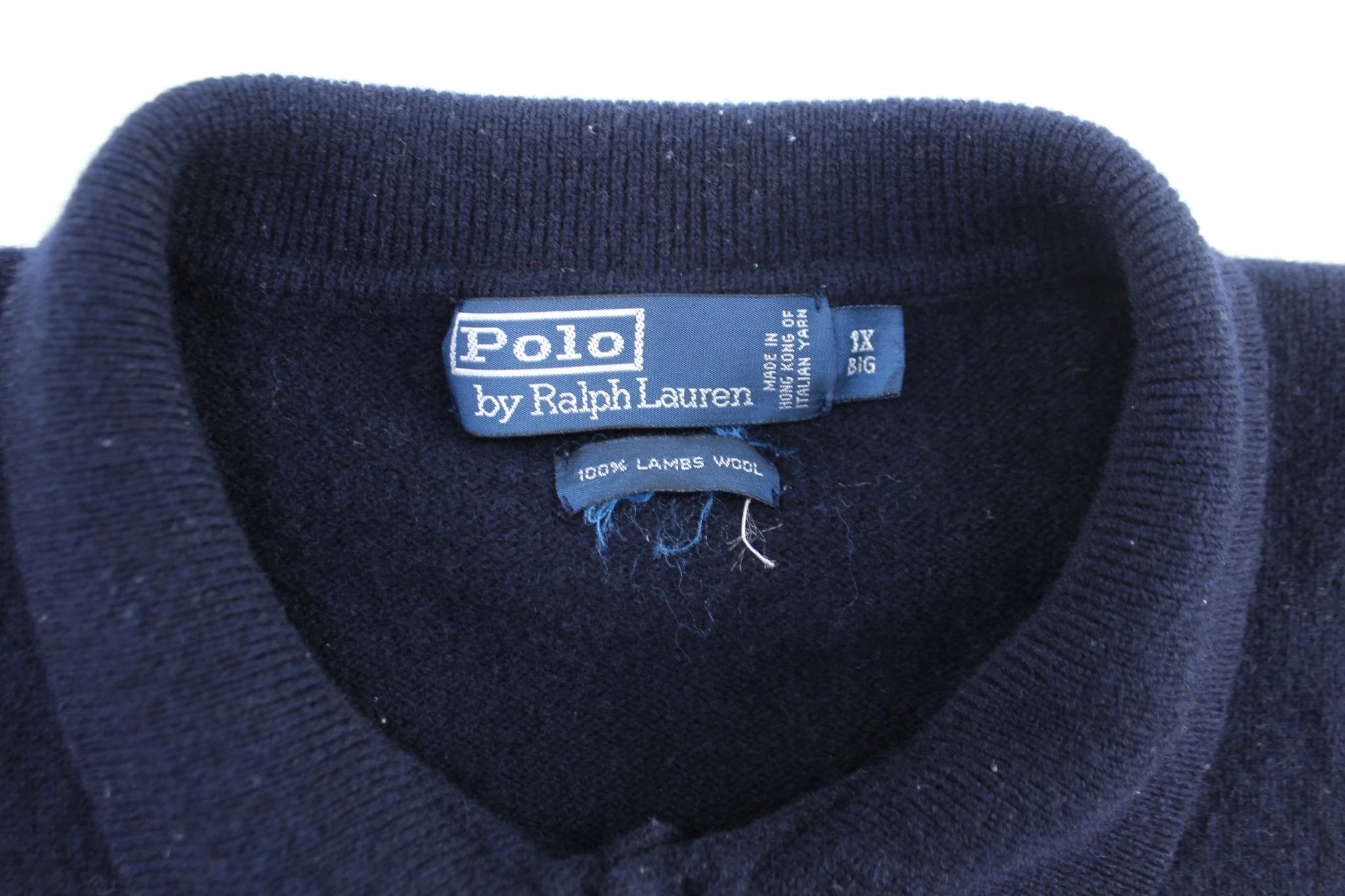 Polo by Ralph Lauren Blue Lambswool Sweater - Image 3