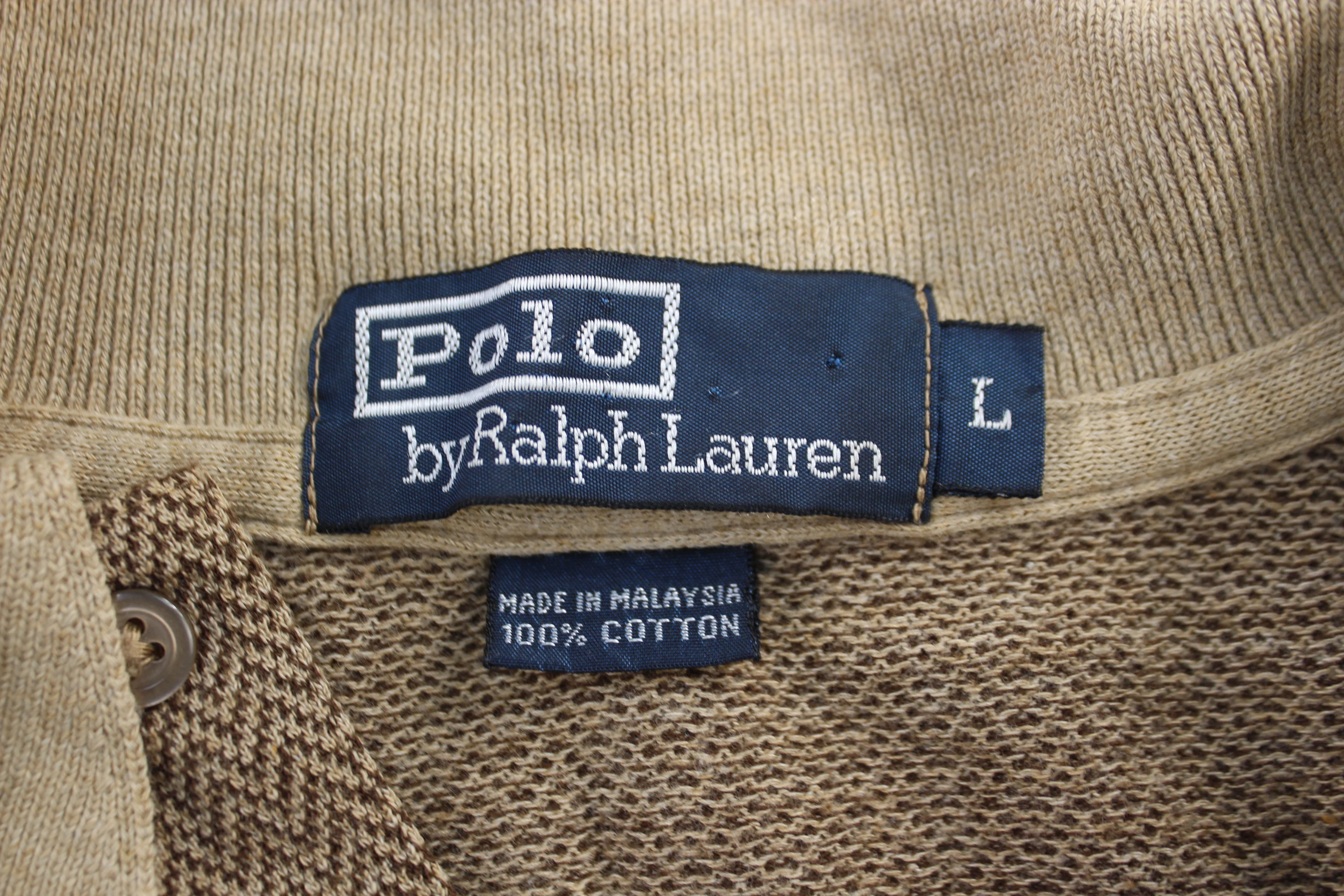 Polo by Ralph Lauren Embroidered Logo Beige LS Button Up - Image 4