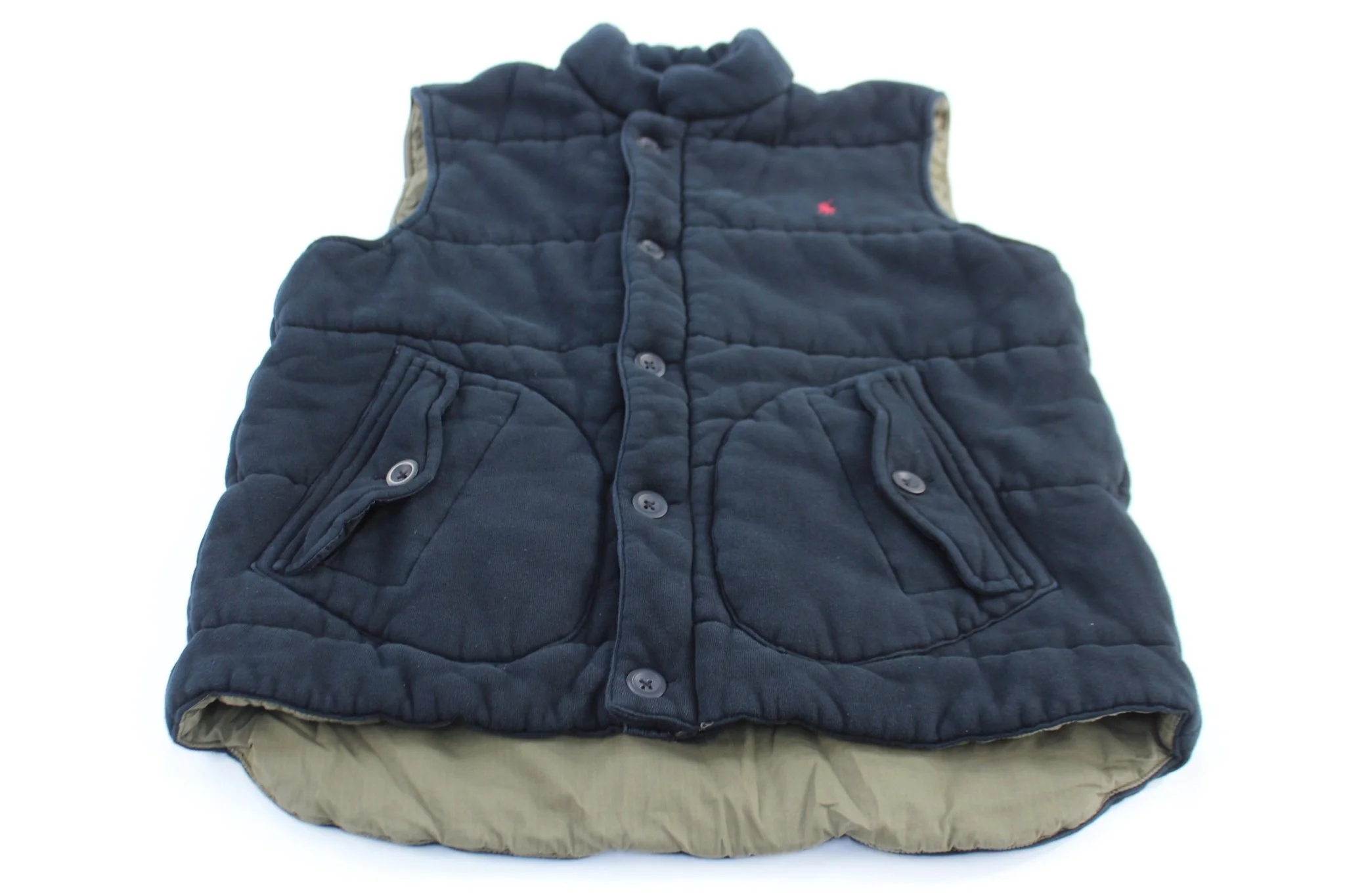 Polo by Ralph Lauren Embroidered Logo Black Puffer Vest