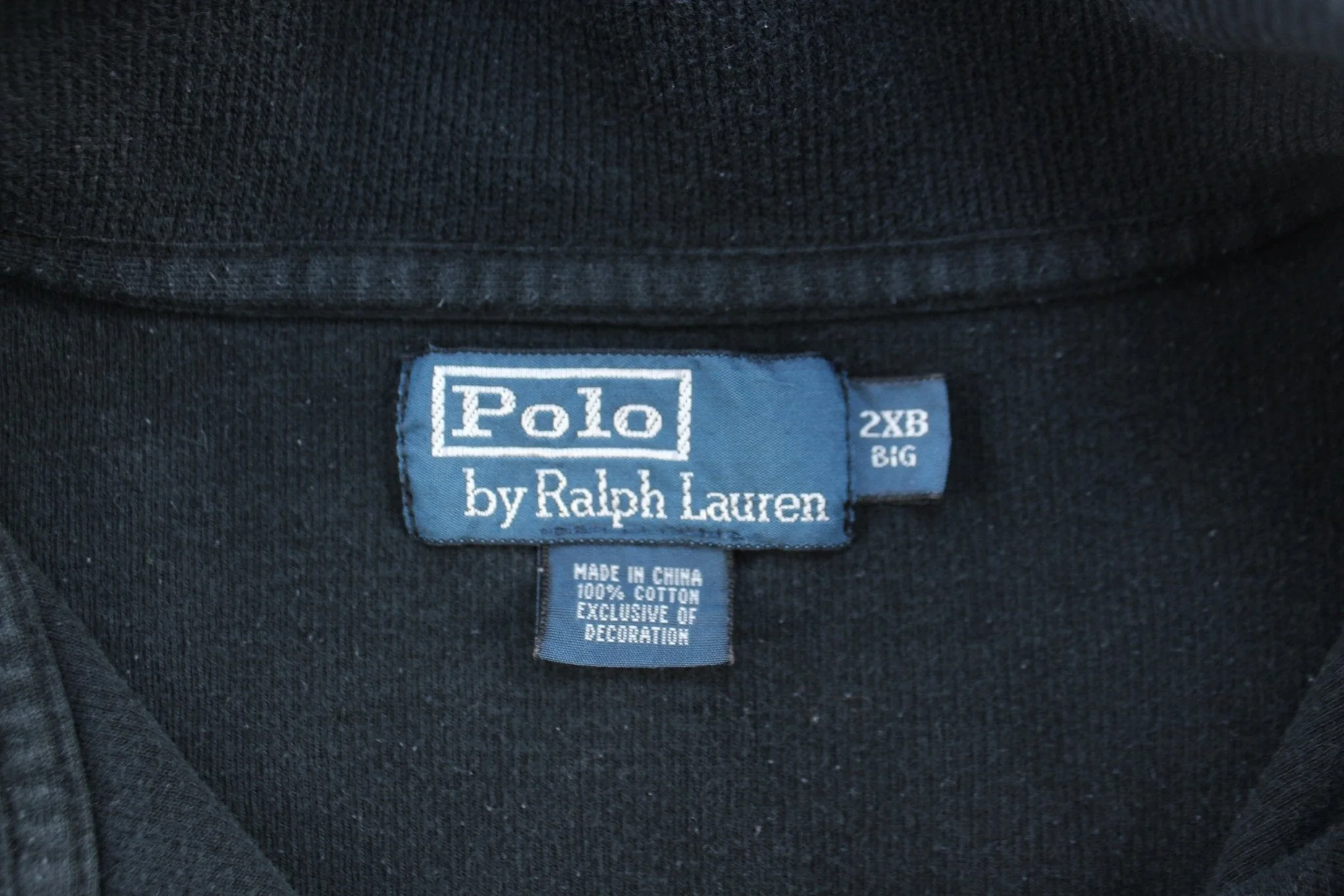 Polo by Ralph Lauren Embroidered Logo Black Quarter Zip Sweater - Image 3
