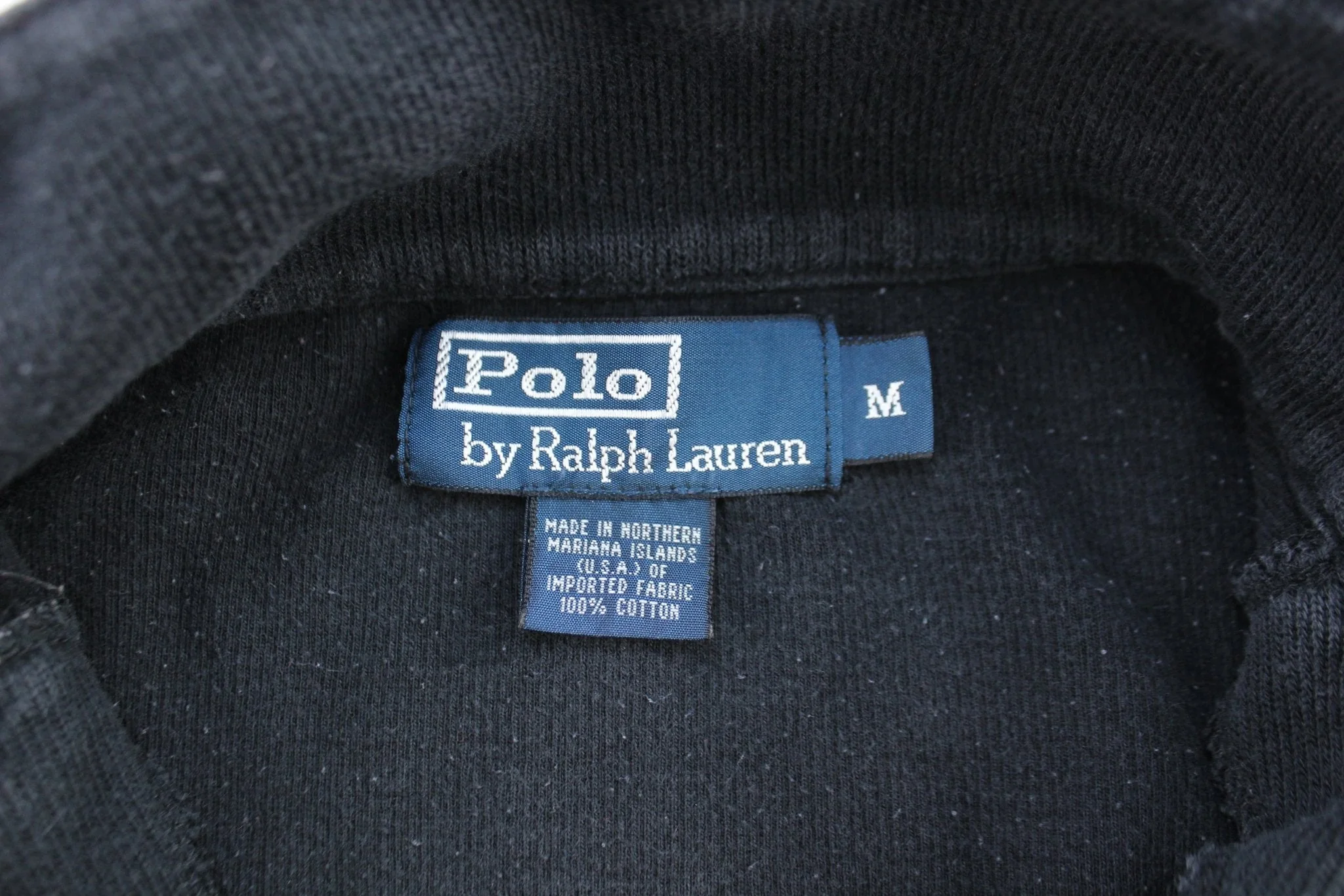 Polo by Ralph Lauren Embroidered Logo Black Quarter Zip Sweater - Image 3
