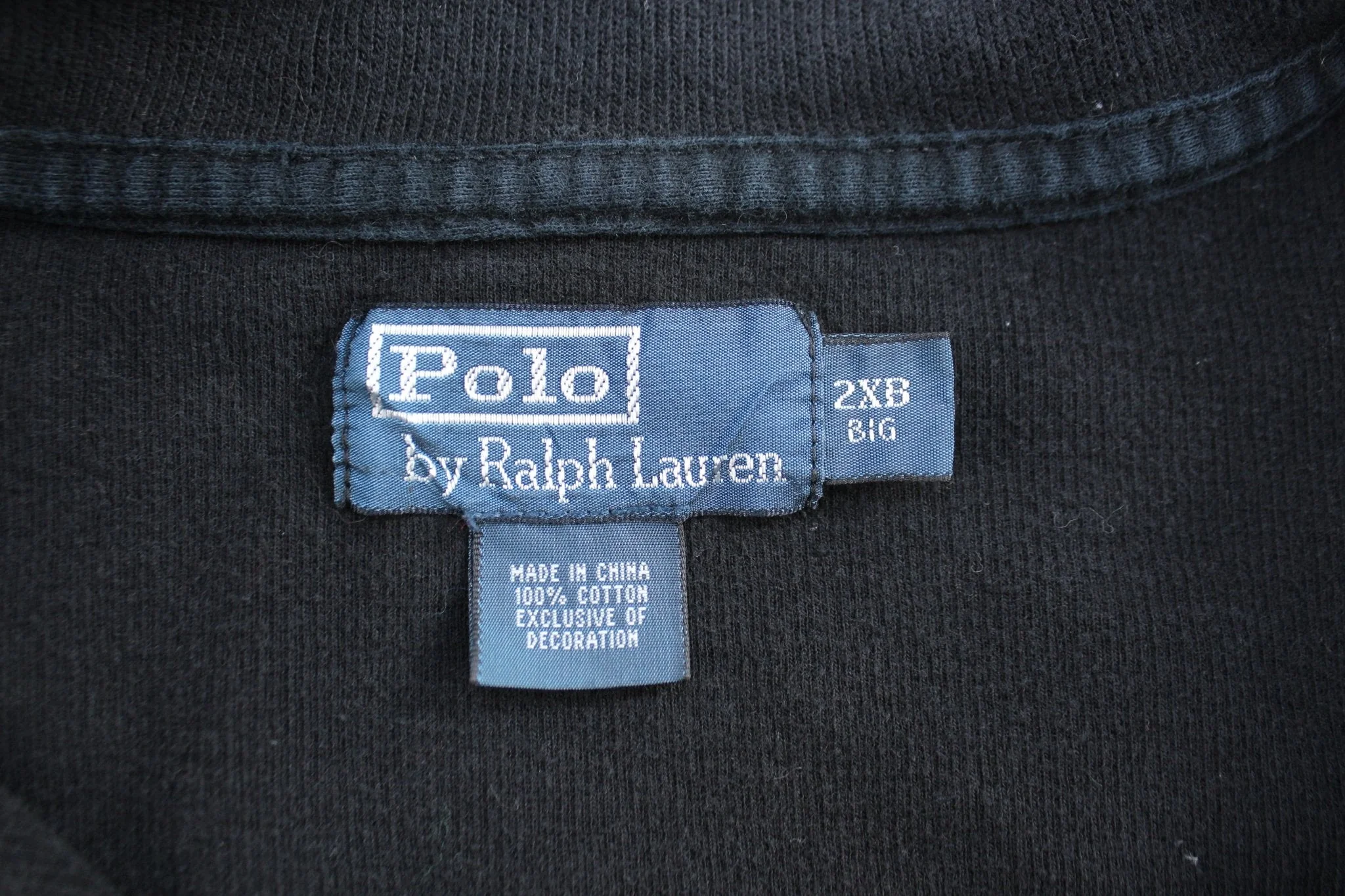 Polo by Ralph Lauren Embroidered Logo Black Quarter Zip Sweater - Image 3