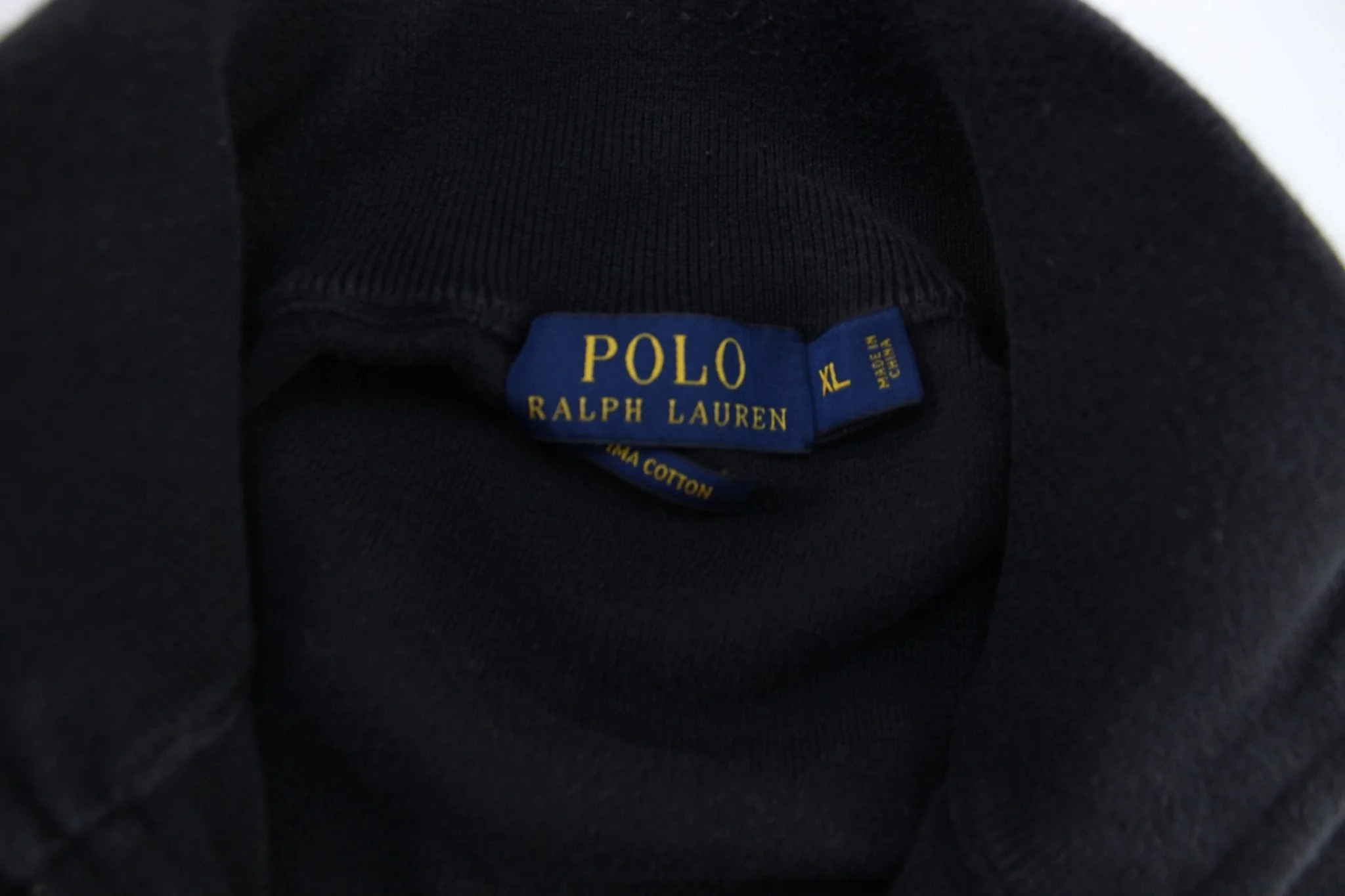 Polo by Ralph Lauren Embroidered Logo Black Zip Up Sweater - Image 3